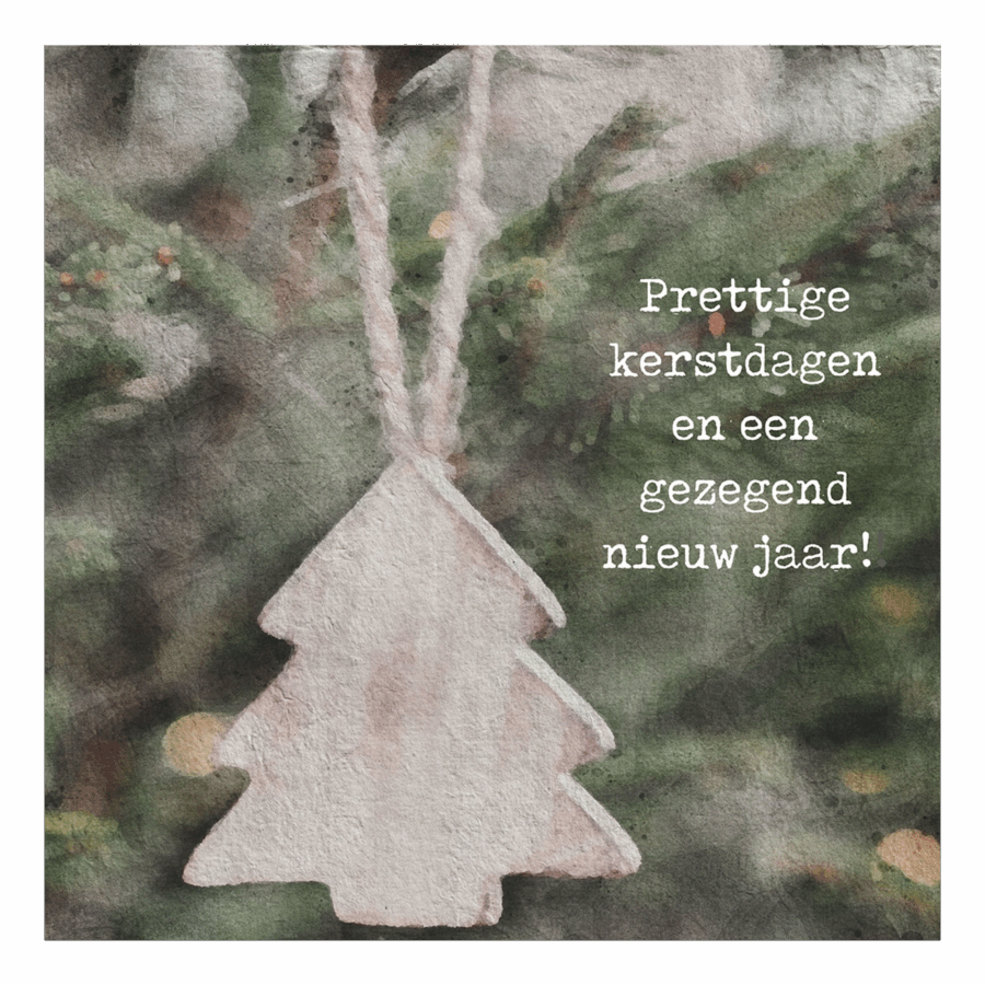 Minikaartje kerst 'kerstboomhanger'