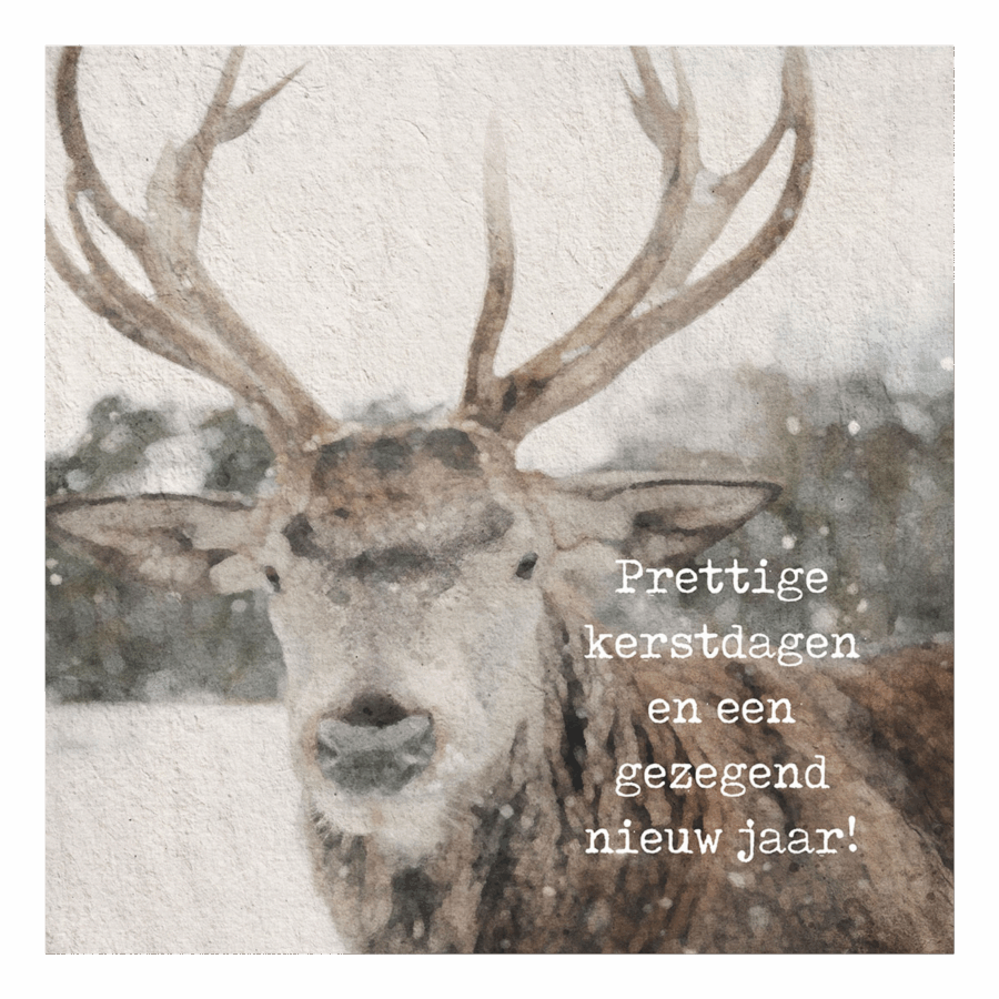 Minikaartje kerst 'eland'