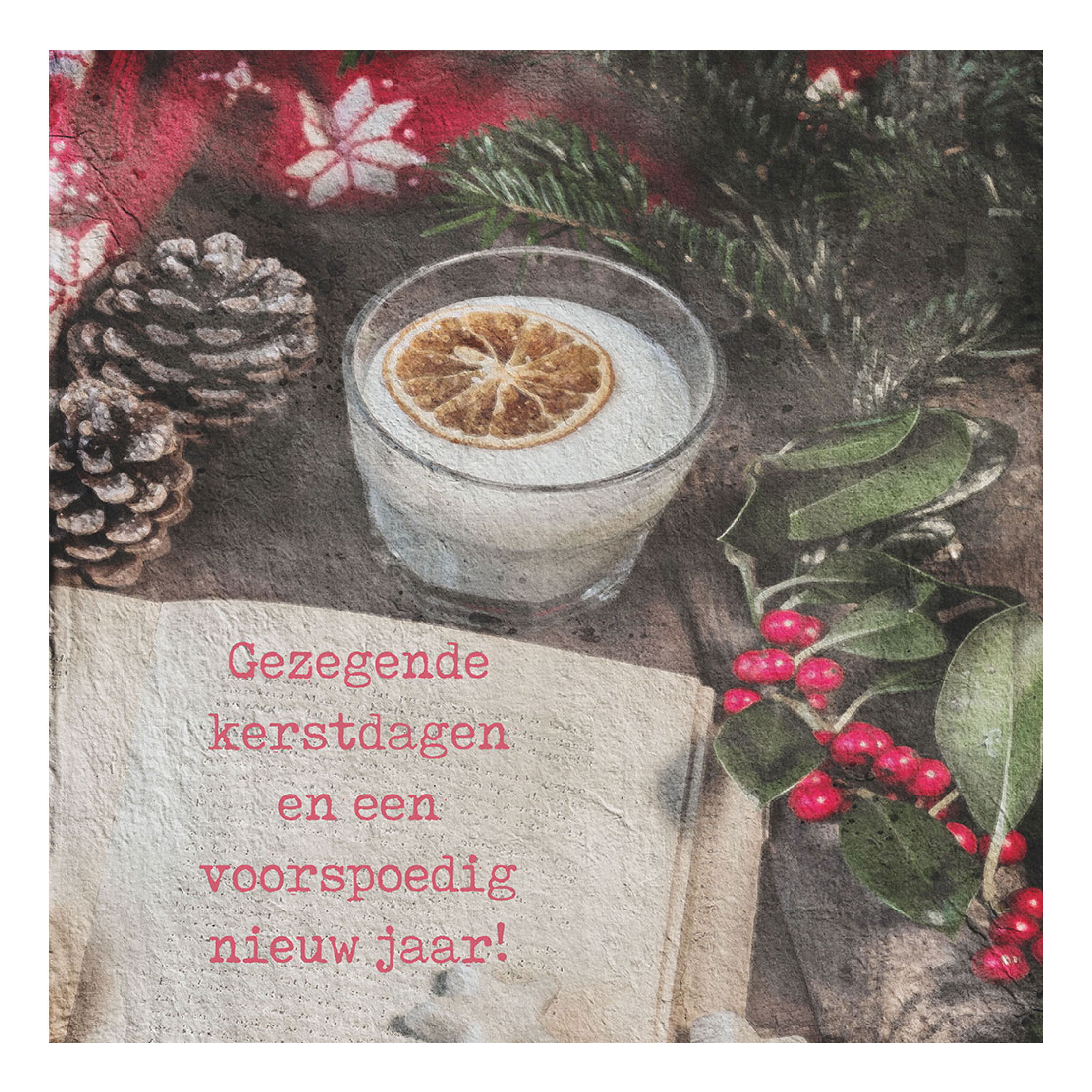 Minikaartje kerst 'kerst stilleven'