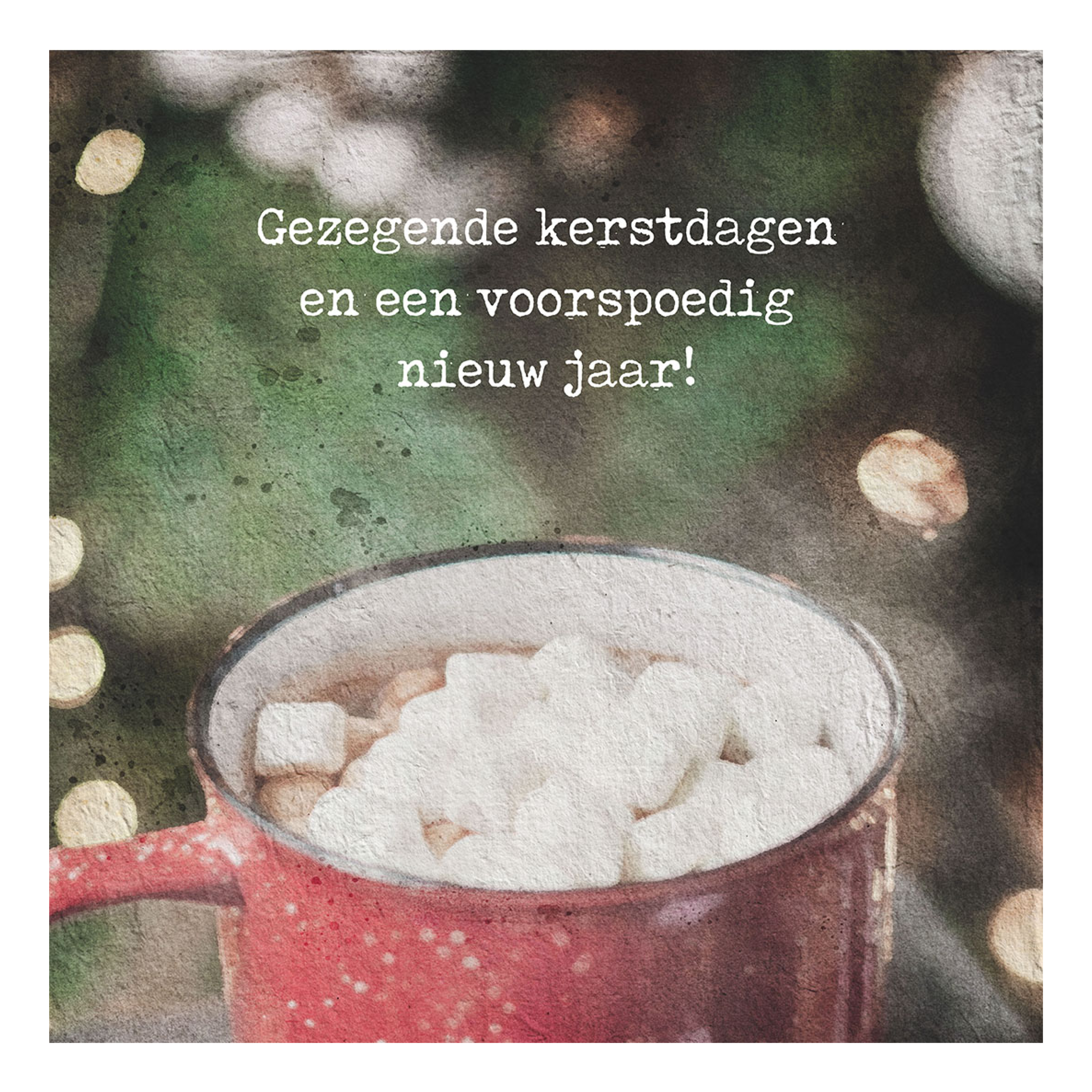 Minikaartje kerst 'marshmallows'