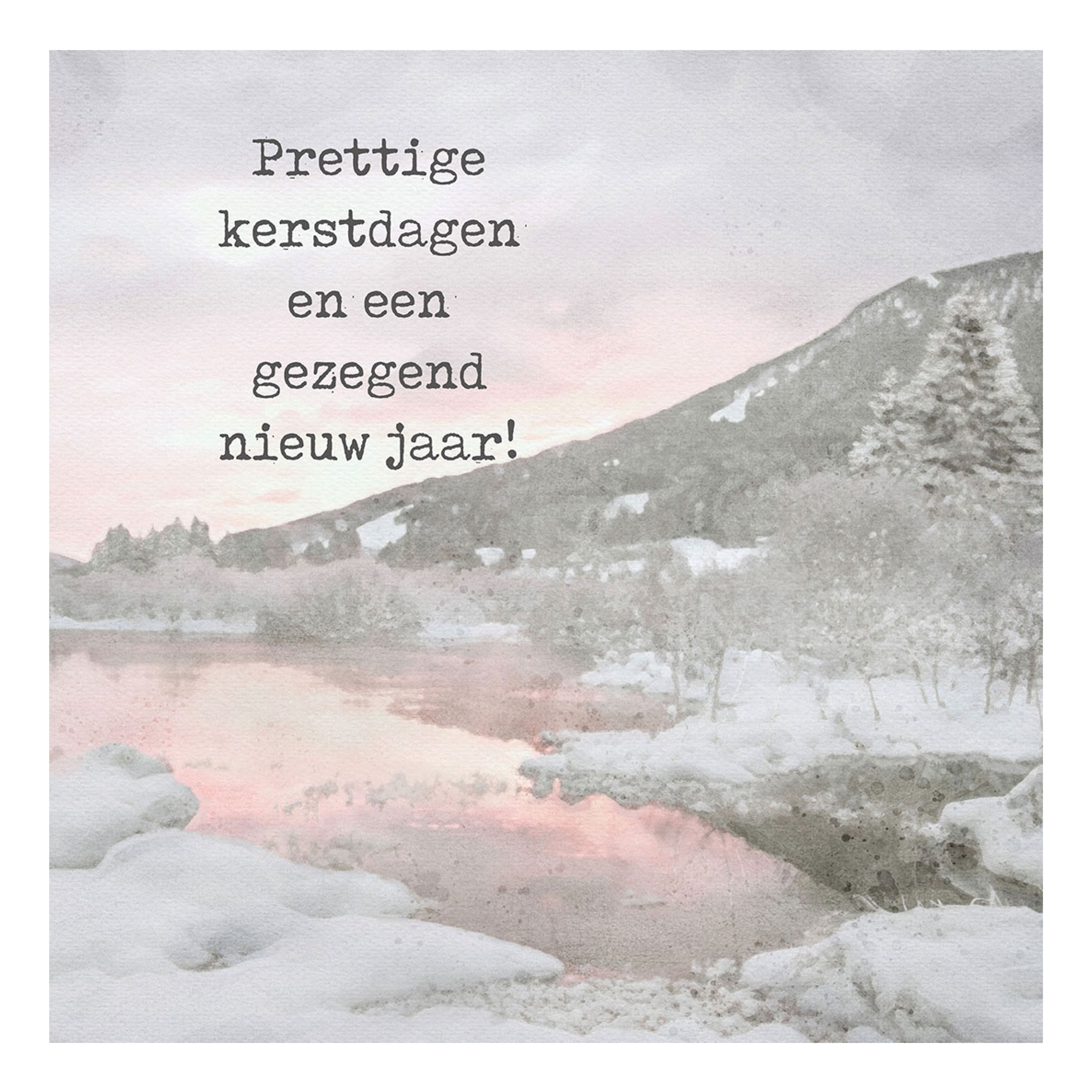 Minikaartje kerst 'sneeuwlandschap'