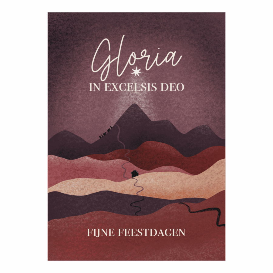 Kerstkaart Marjolein 'Gloria in excelsis'