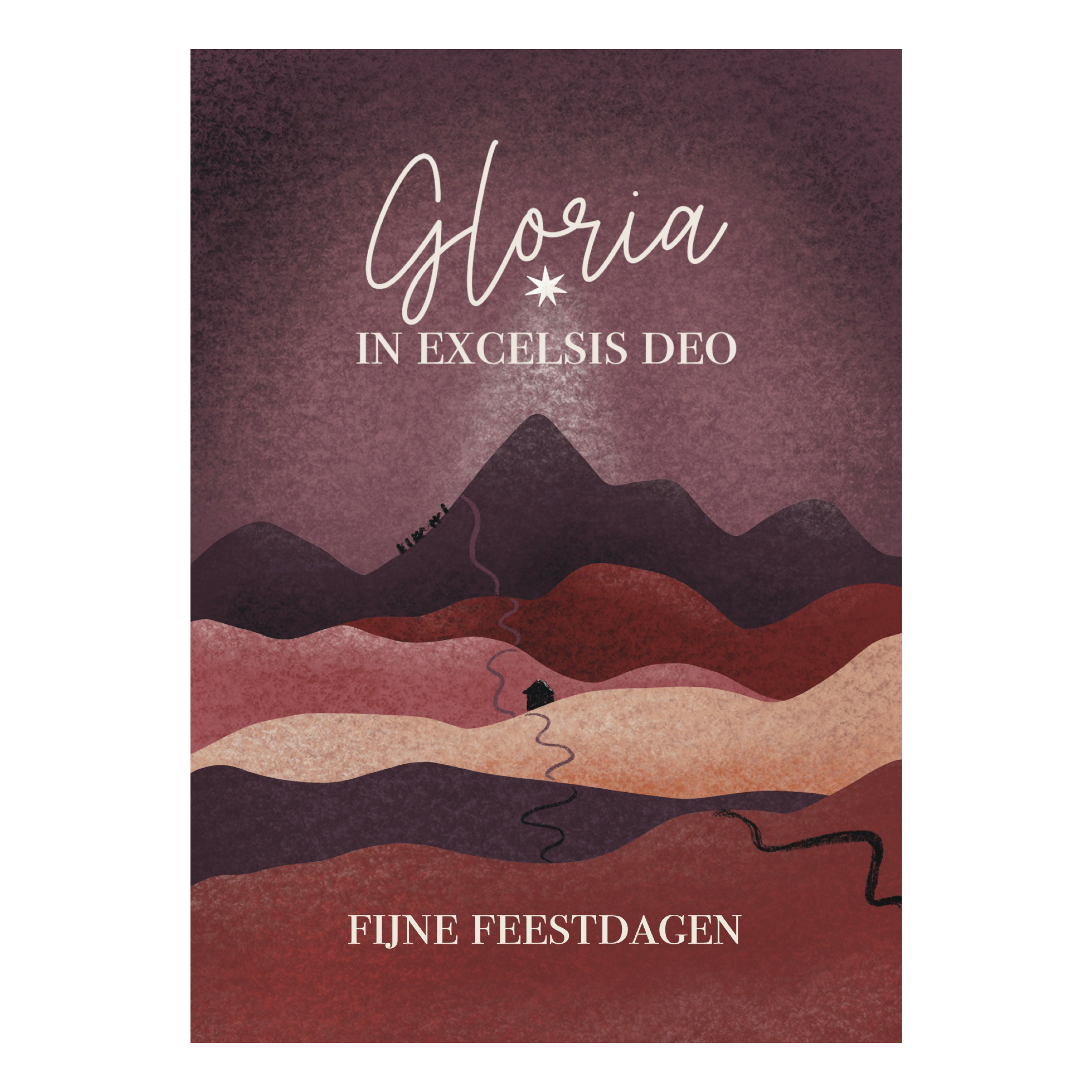 Kerstkaart Marjolein 'Gloria in excelsis'