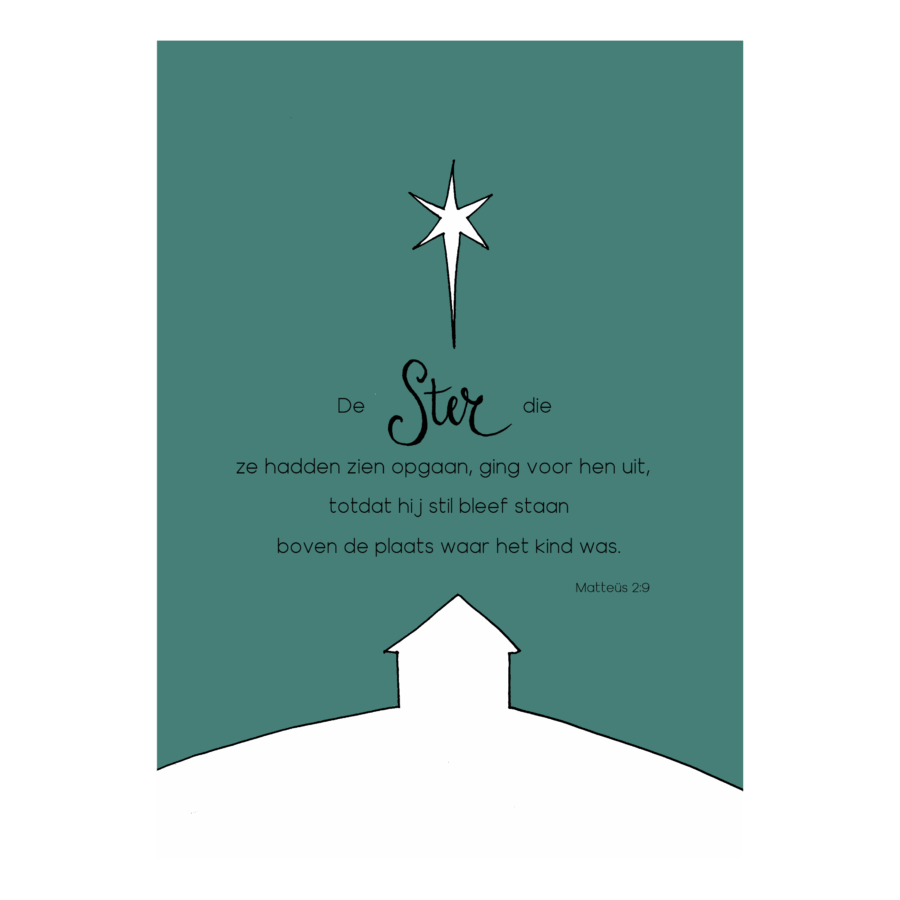 Kerstkaart Henrike 'Ster'