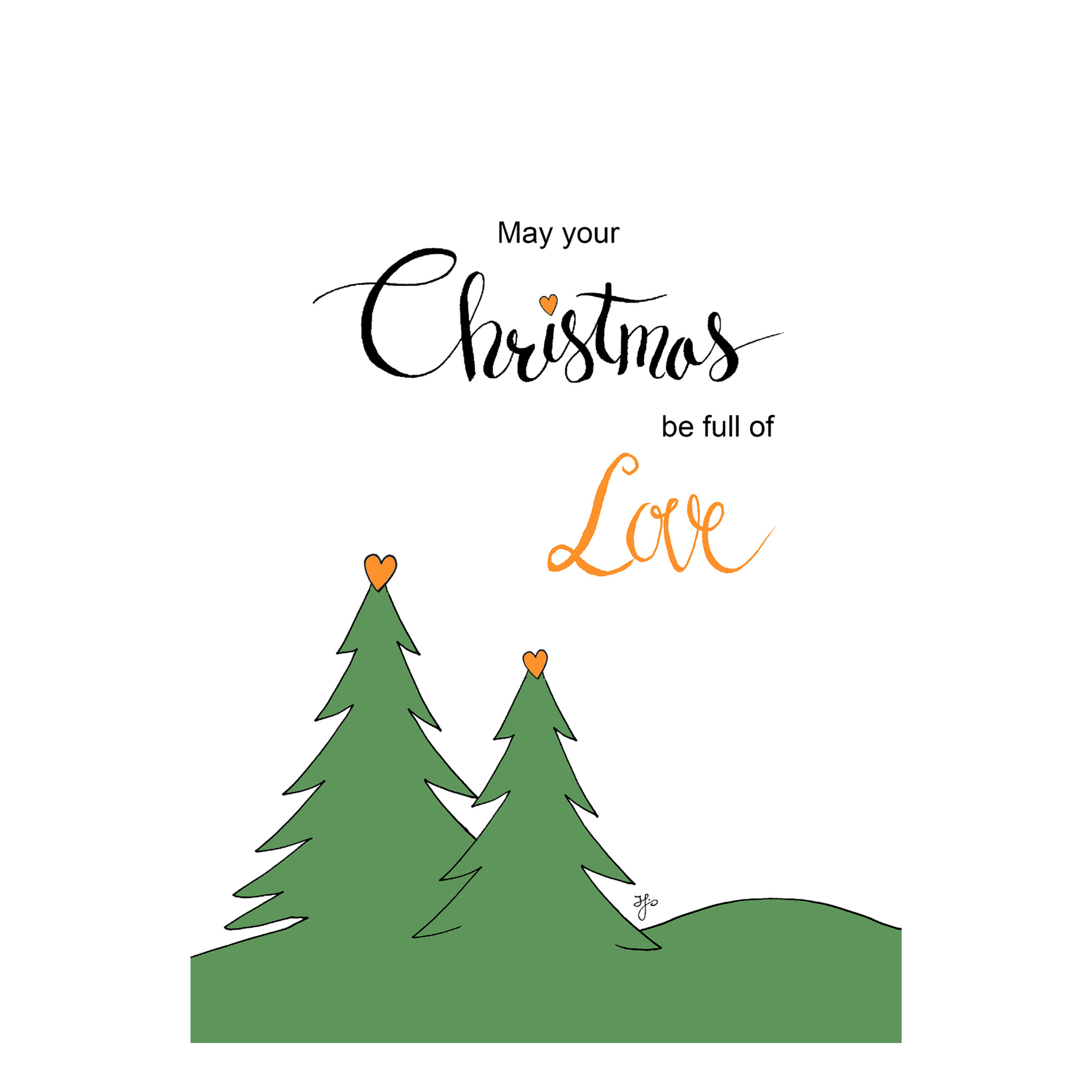 Kerstkaart Henrike 'May your Christmas'