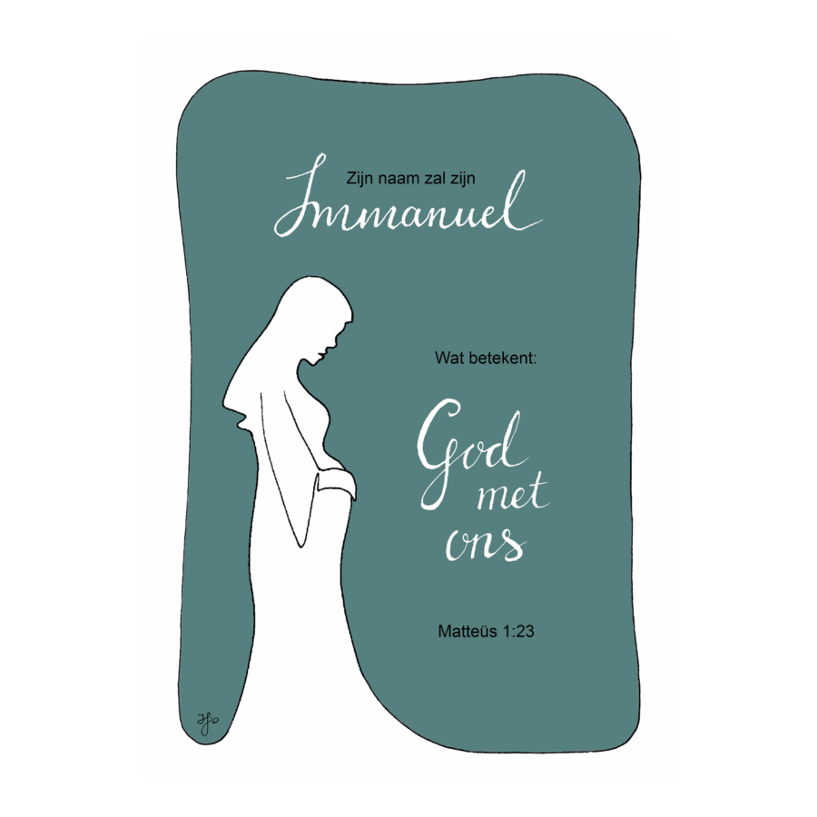 Kerstkaart Henrike 'Immanuel'