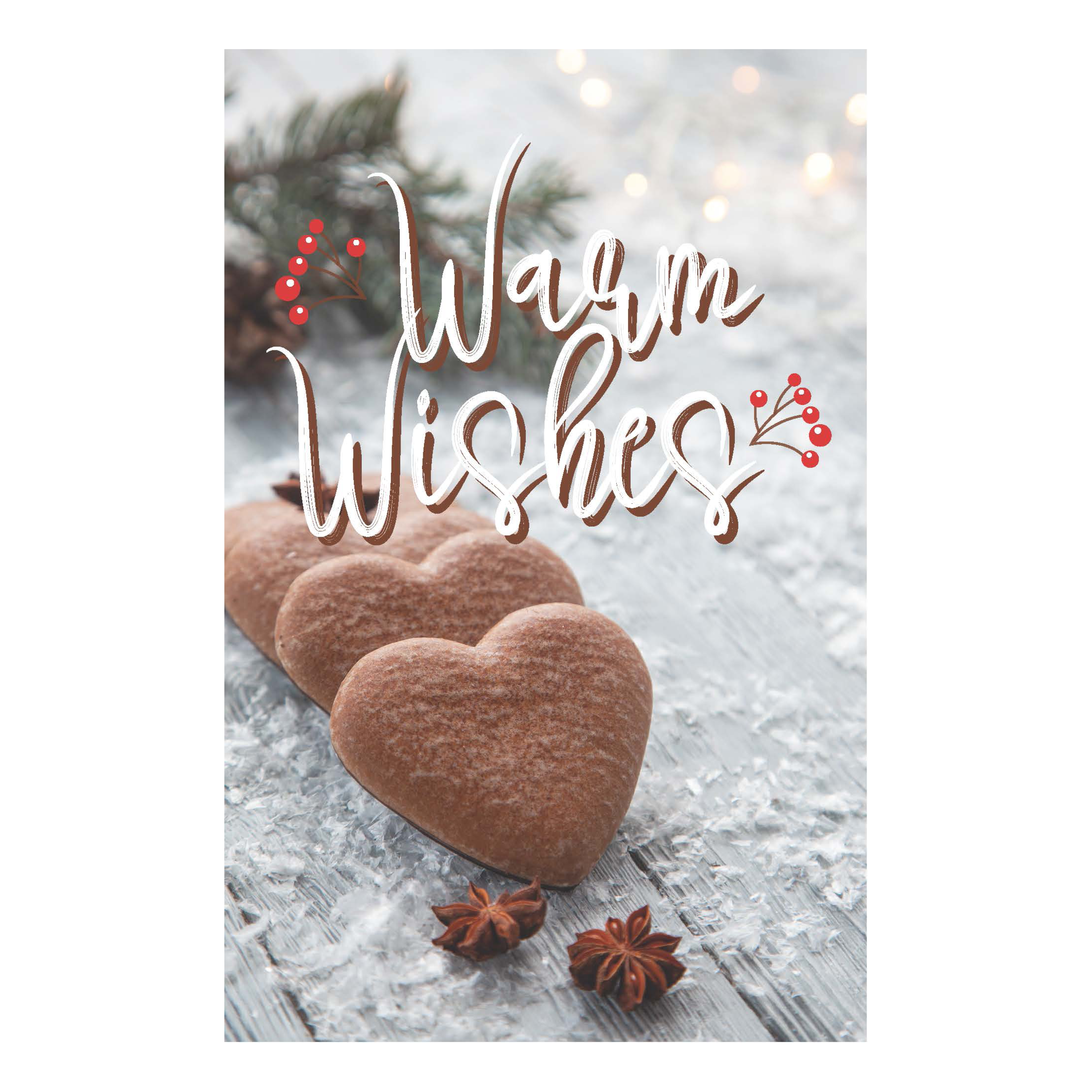 Minikaartje Kerst 'Warm wishes'