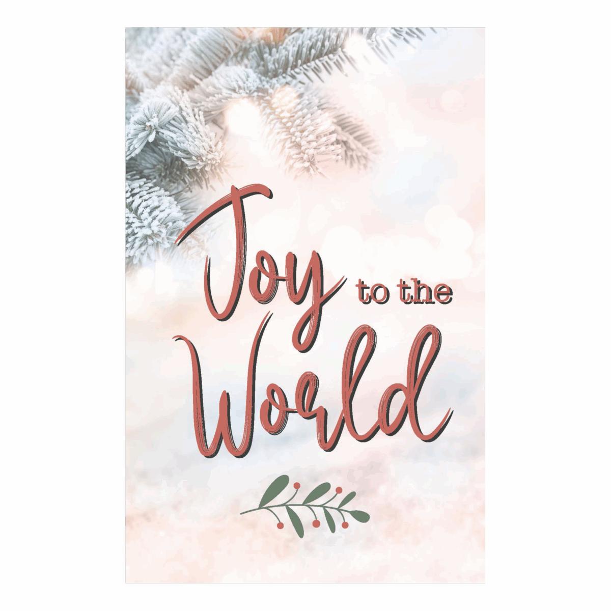 Minikaartje Kerst 'Joy to the world'
