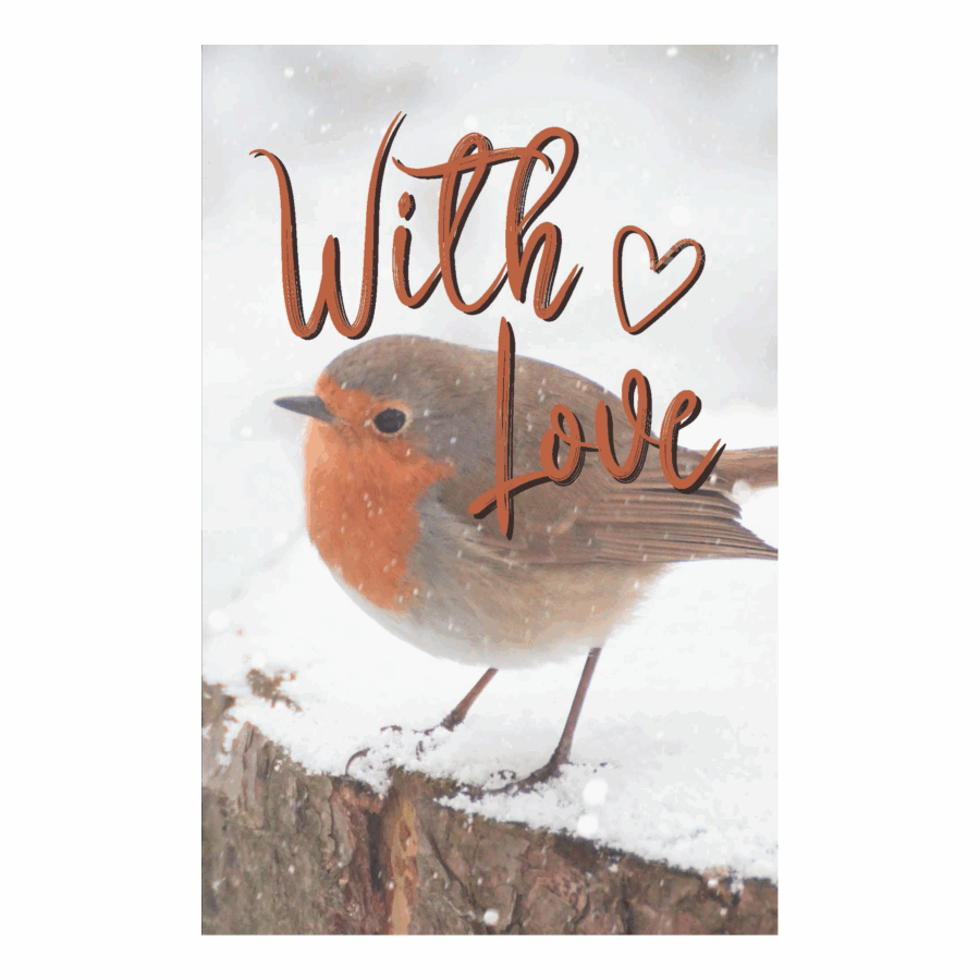 Minikaartje Kerst 'With love'