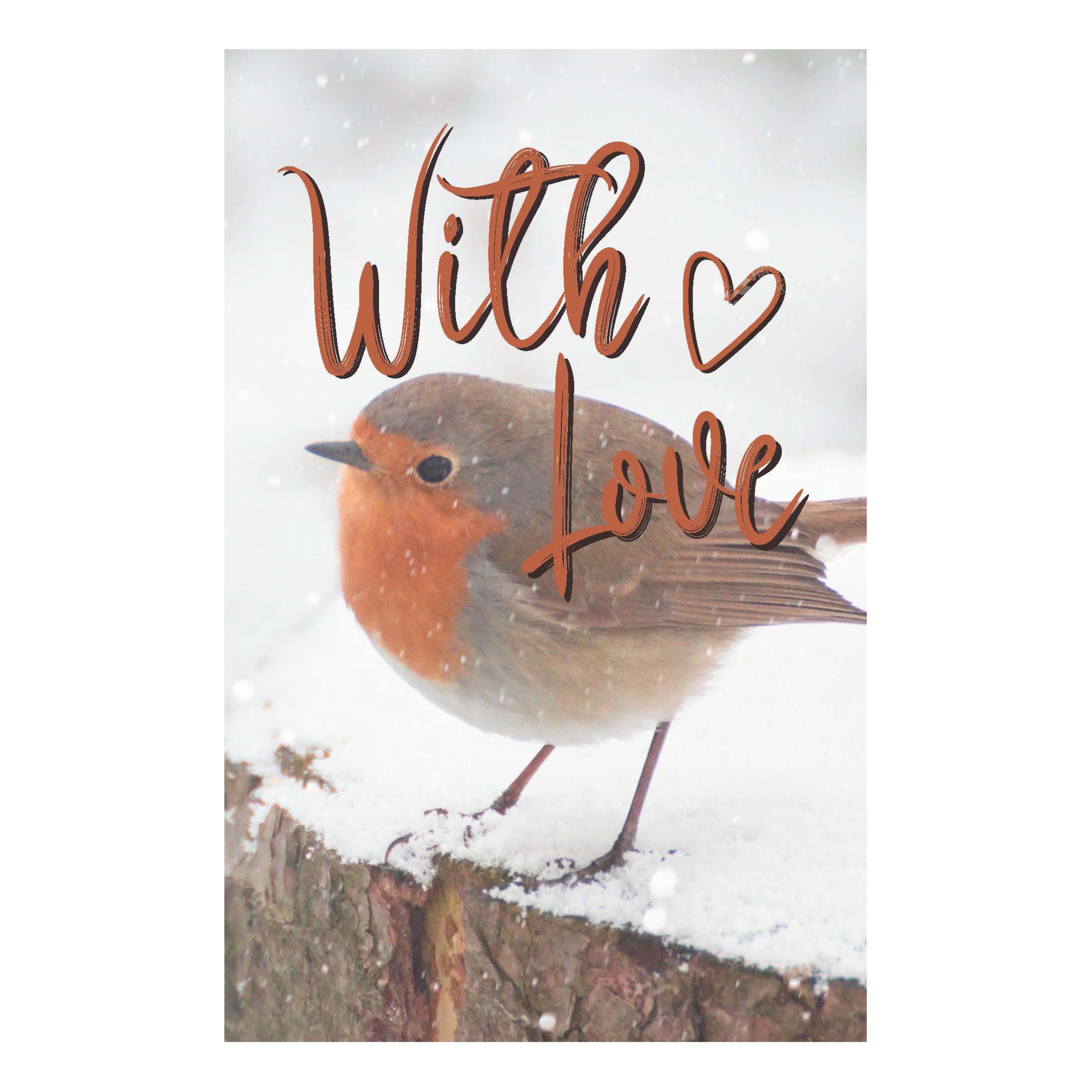 Minikaartje Kerst 'With love'