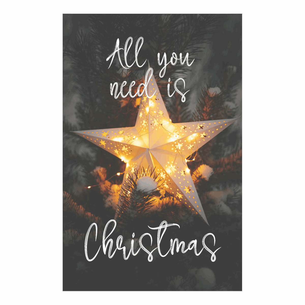 Minikaartje Kerst 'All you need is Christmas'