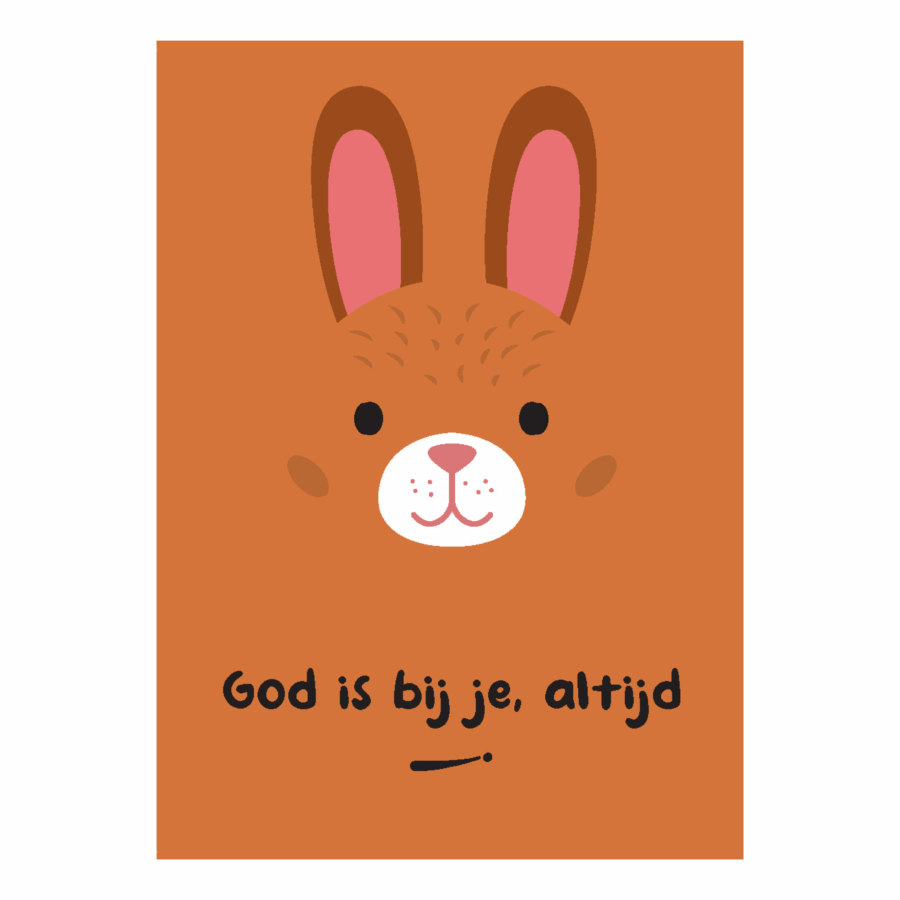 Kinderkaart 'God is bij je, altijd'