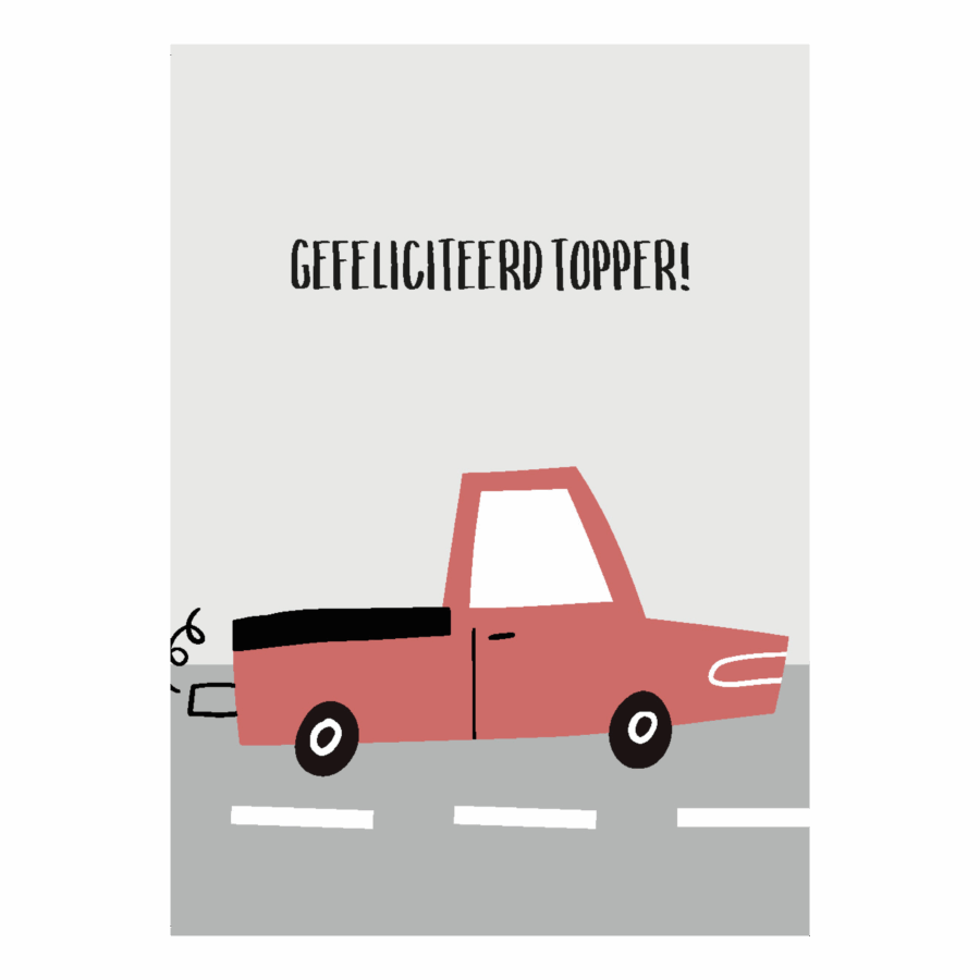 Kinderkaart 'Gefeliciteerd topper'