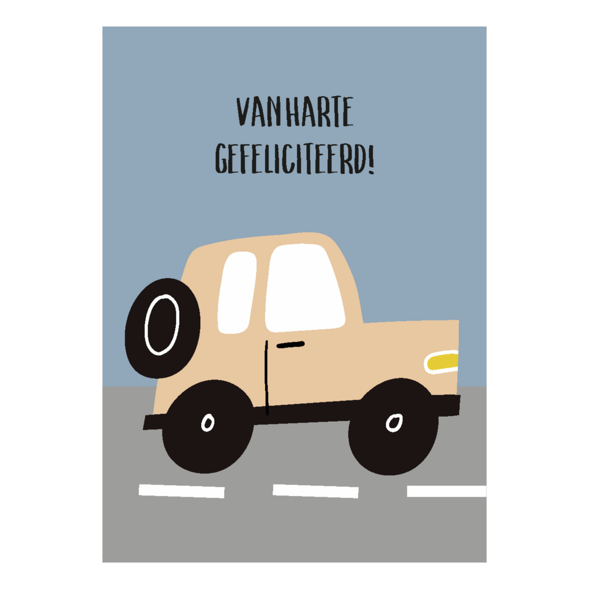 Kinderkaart 'Van harte gefeliciteerd'
