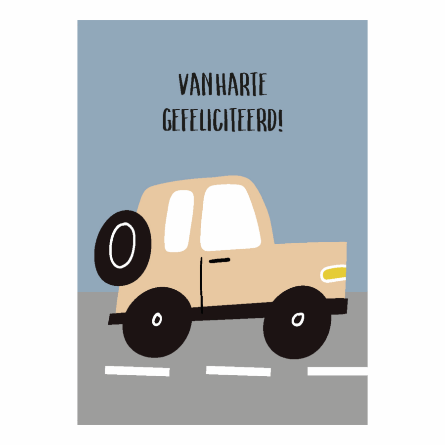 Kinderkaart 'Van harte gefeliciteerd'