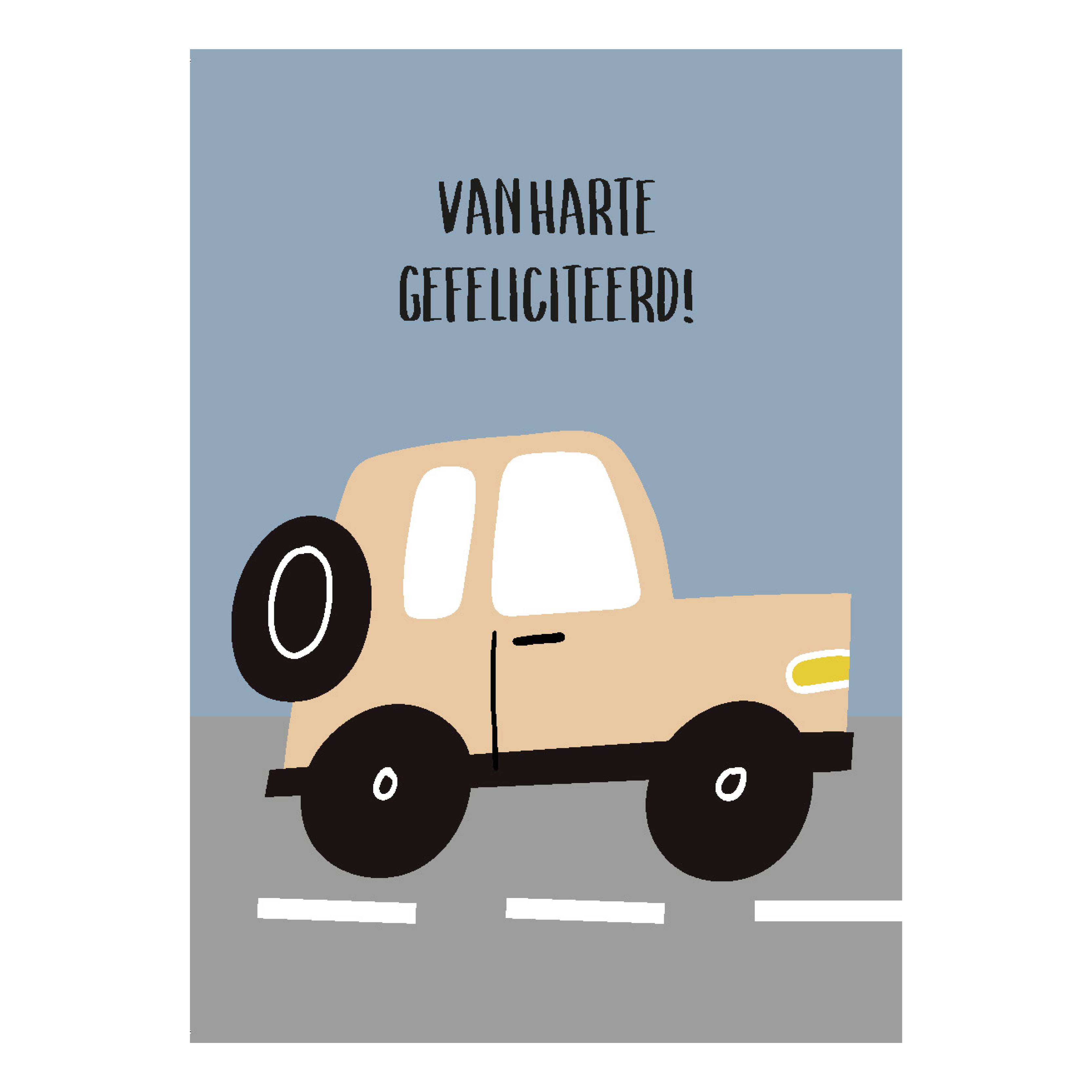 Kinderkaart 'Van harte gefeliciteerd'