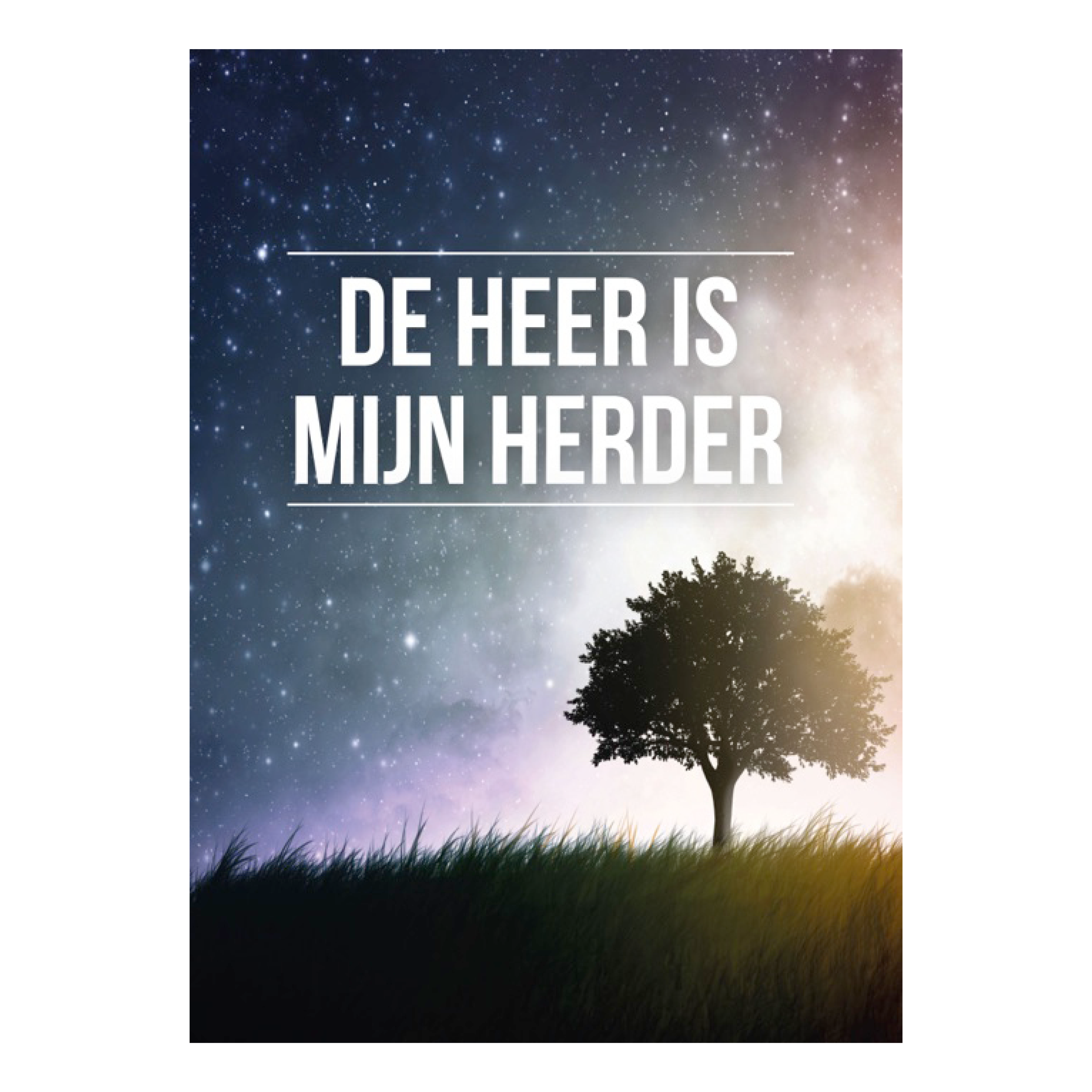 Poster 'De Heer is mijn Herder'