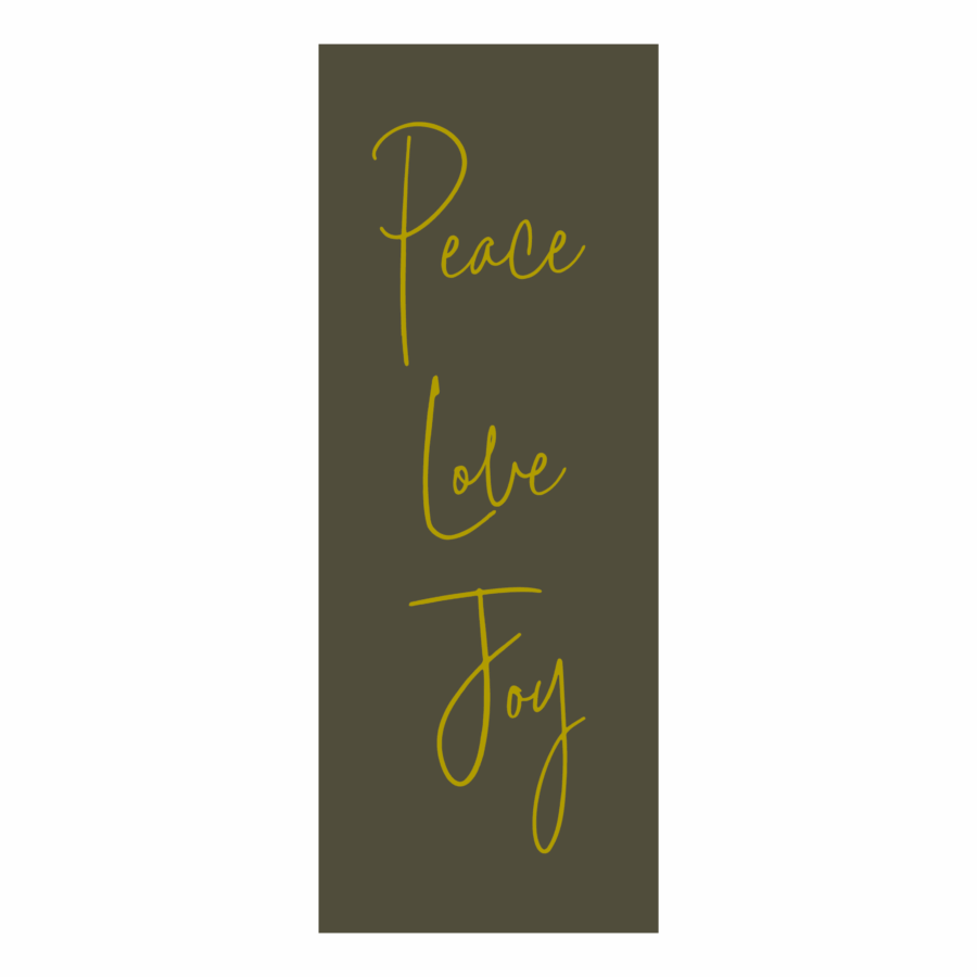 Boekenlegger 'Peace Love Joy'
