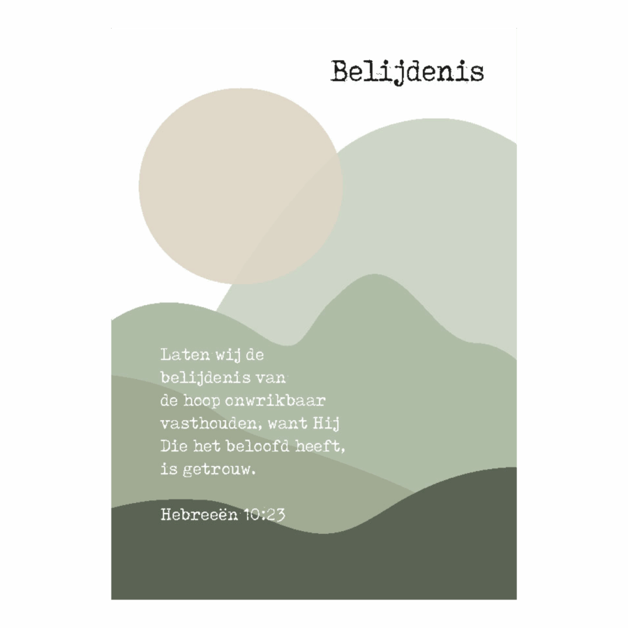 Wenskaart 'Belijdenis - Laten wij de belijdenis'