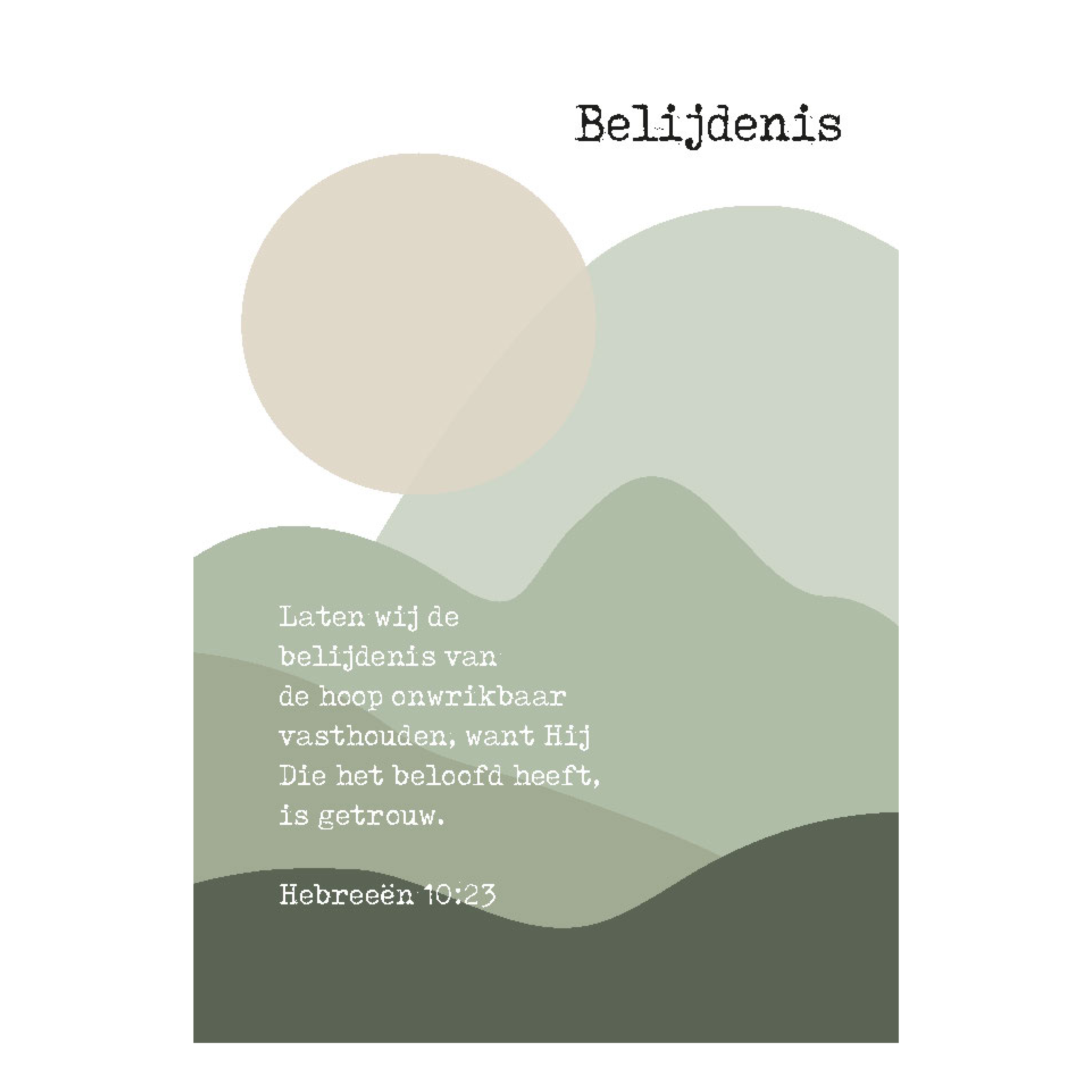 Wenskaart 'Belijdenis - Laten wij de belijdenis'