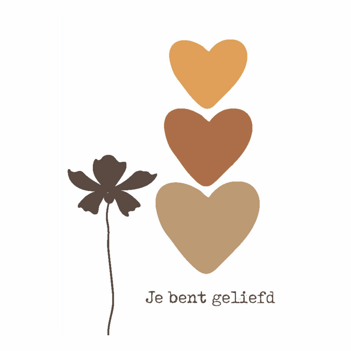 Wenskaart 'Je bent geliefd'