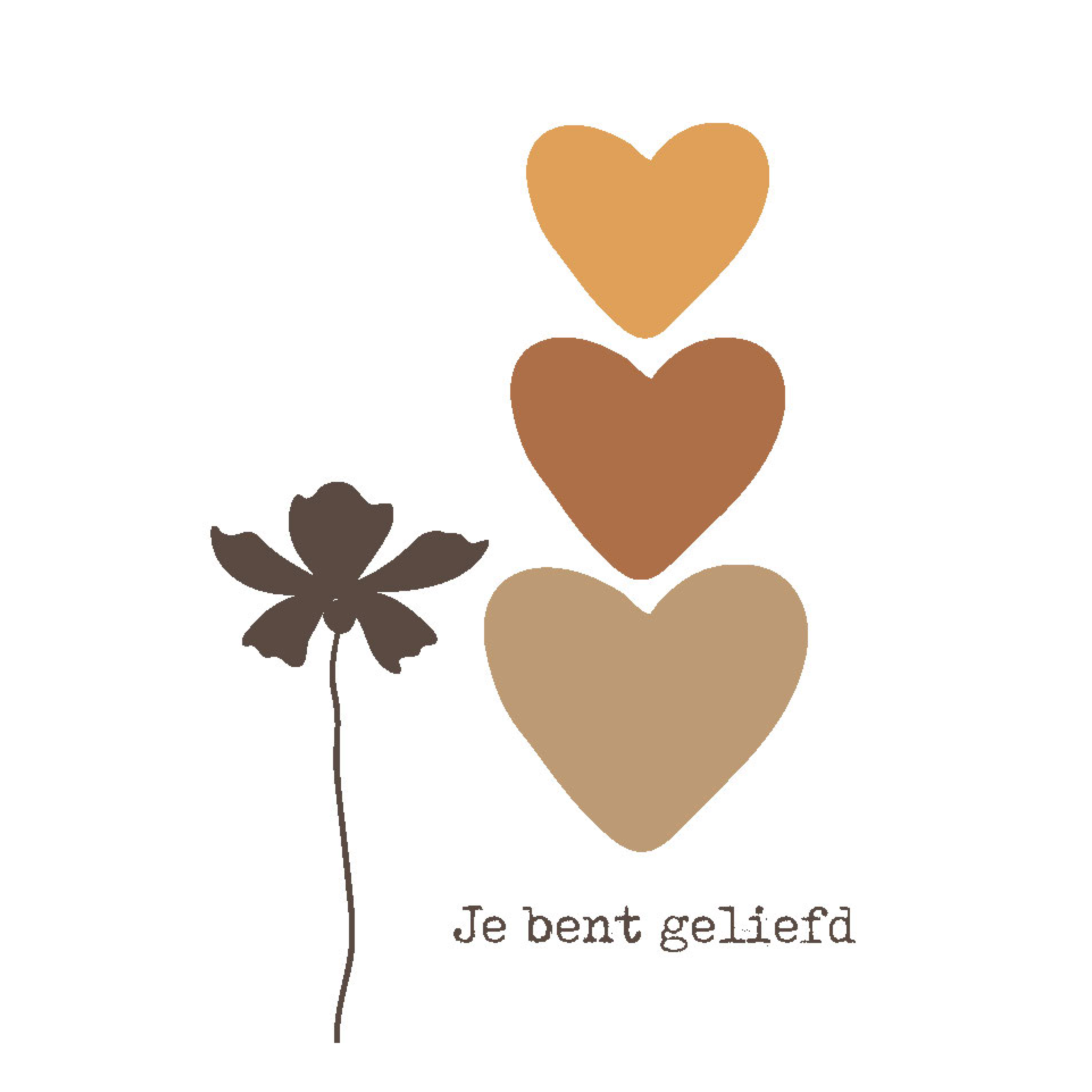 Wenskaart 'Je bent geliefd'