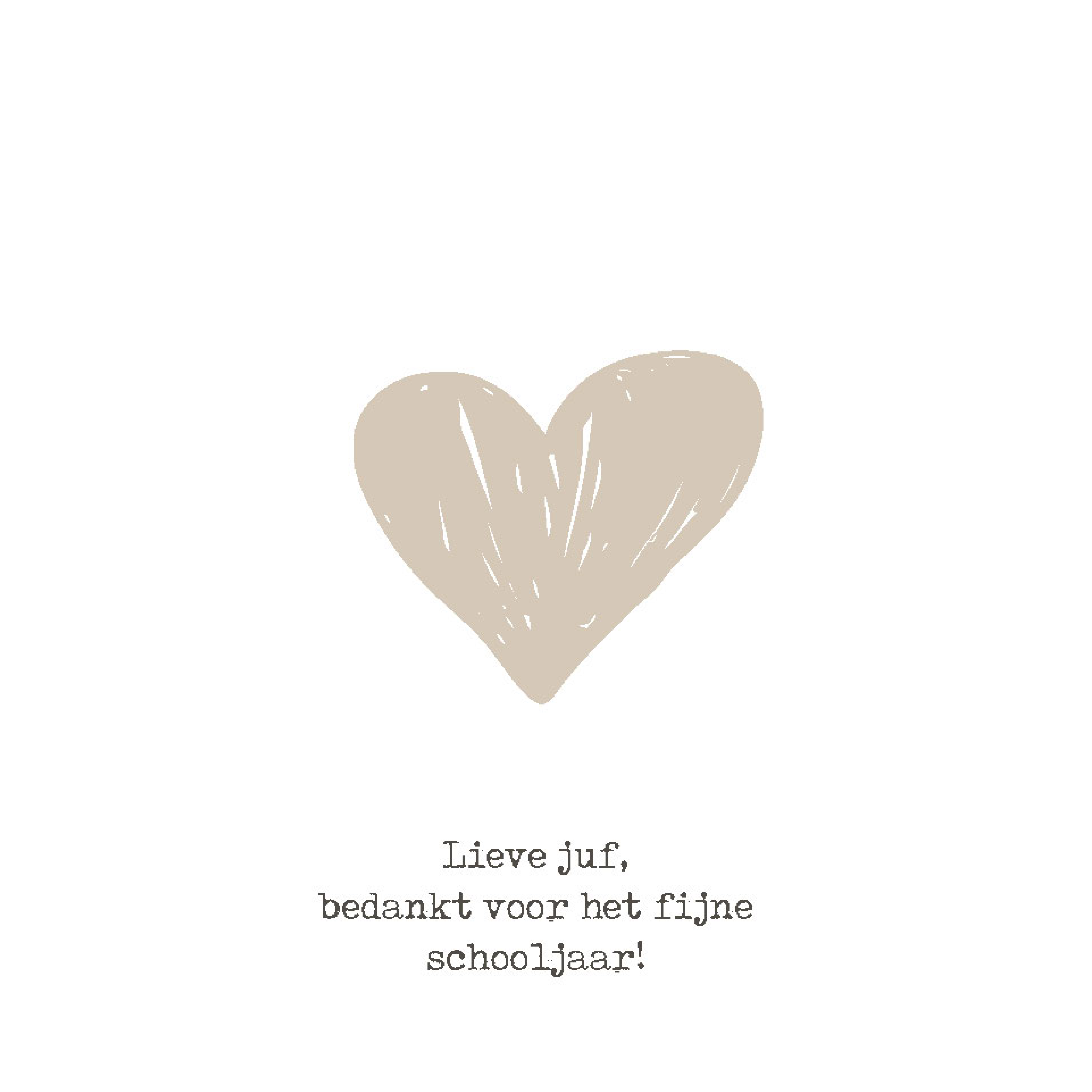 Wenskaart 'Lieve juf'