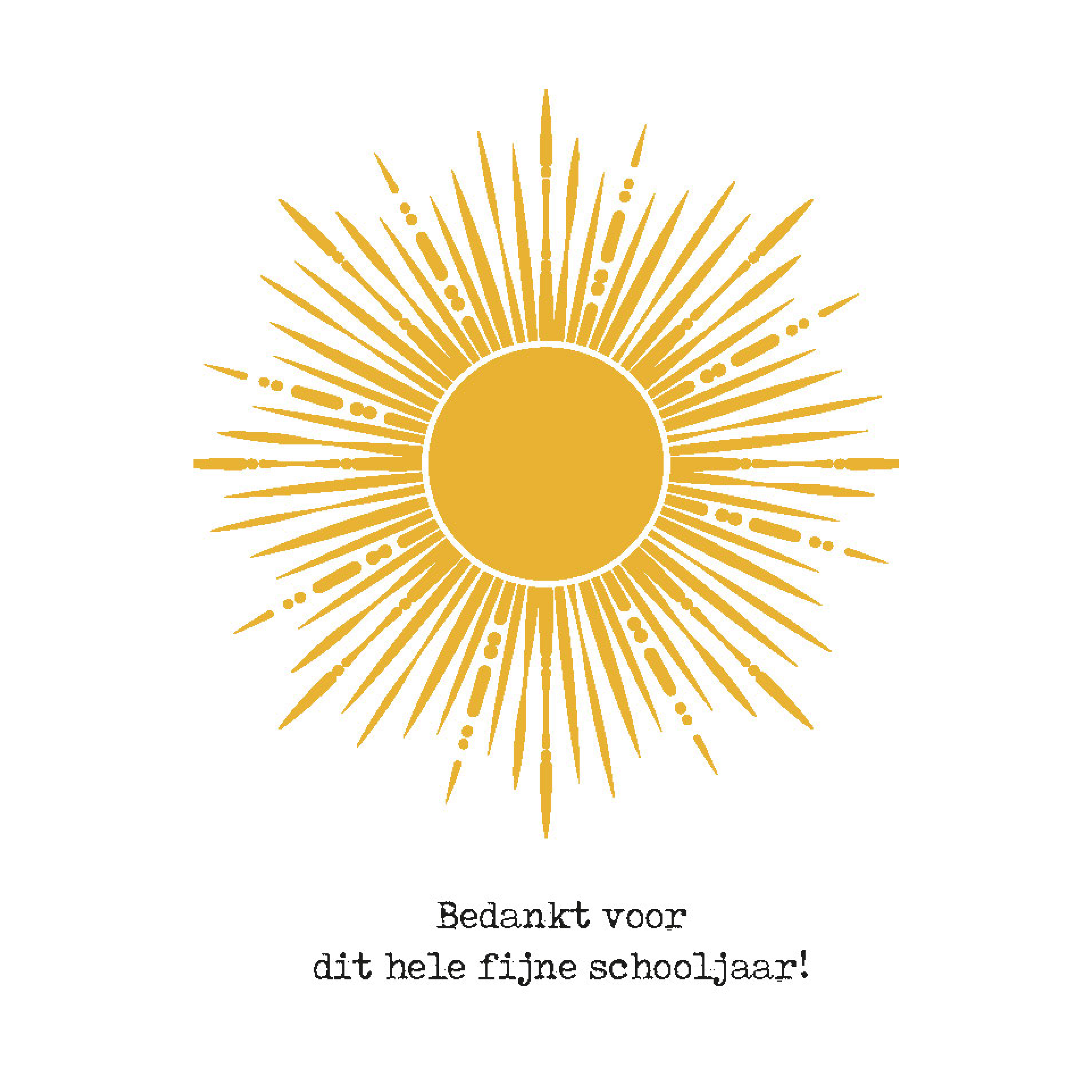 Wenskaart 'Bedankt schooljaar