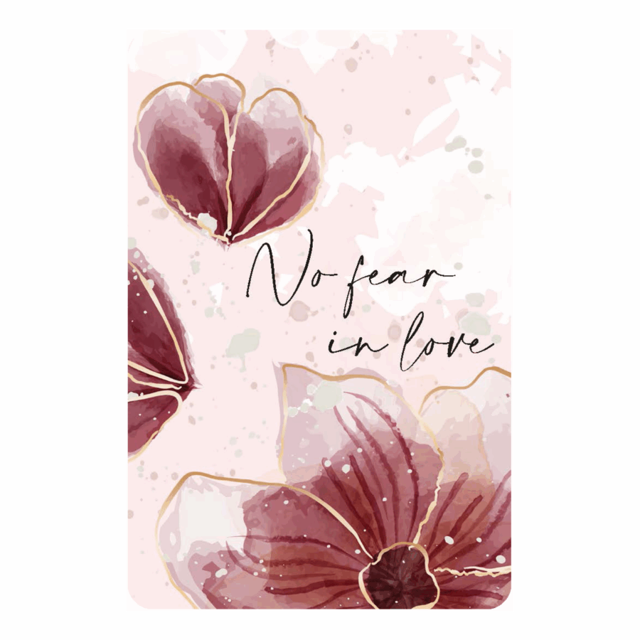 Minikaartje 'No fear in love'