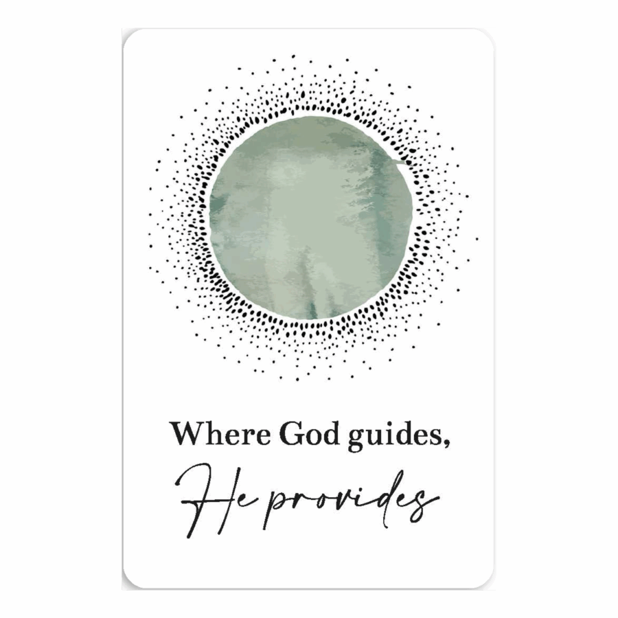 Minikaartje 'He provides'