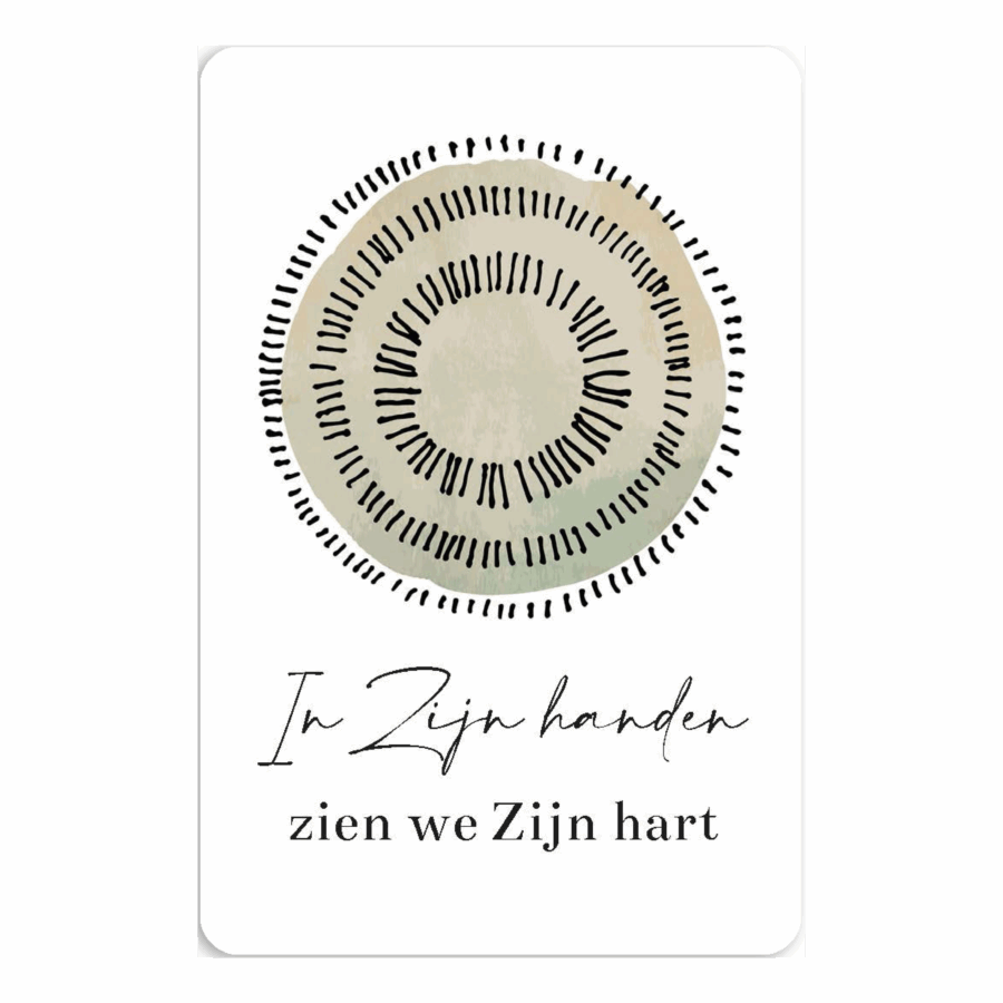 Minikaartje 'In Zijn handen'