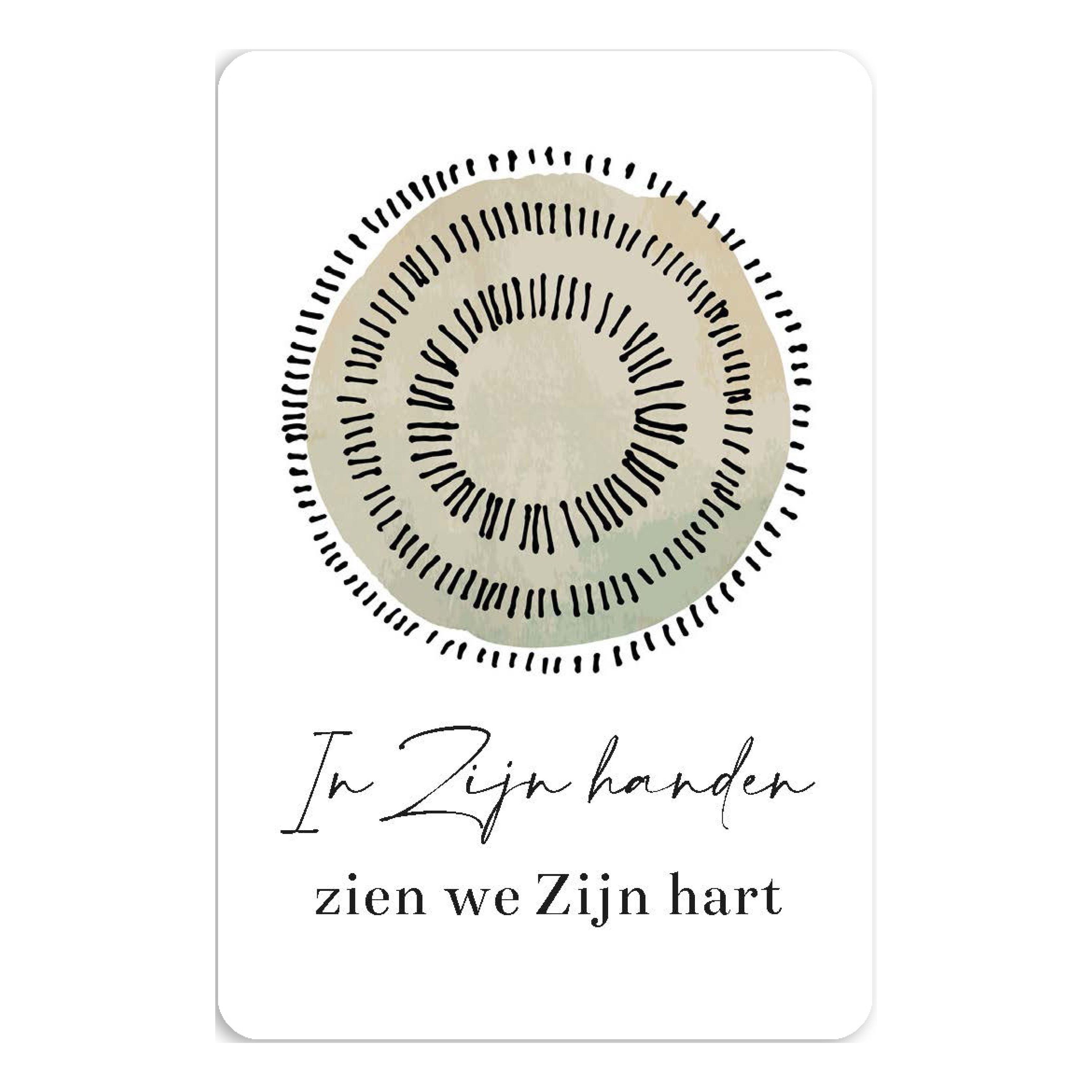 Minikaartje 'In Zijn handen'