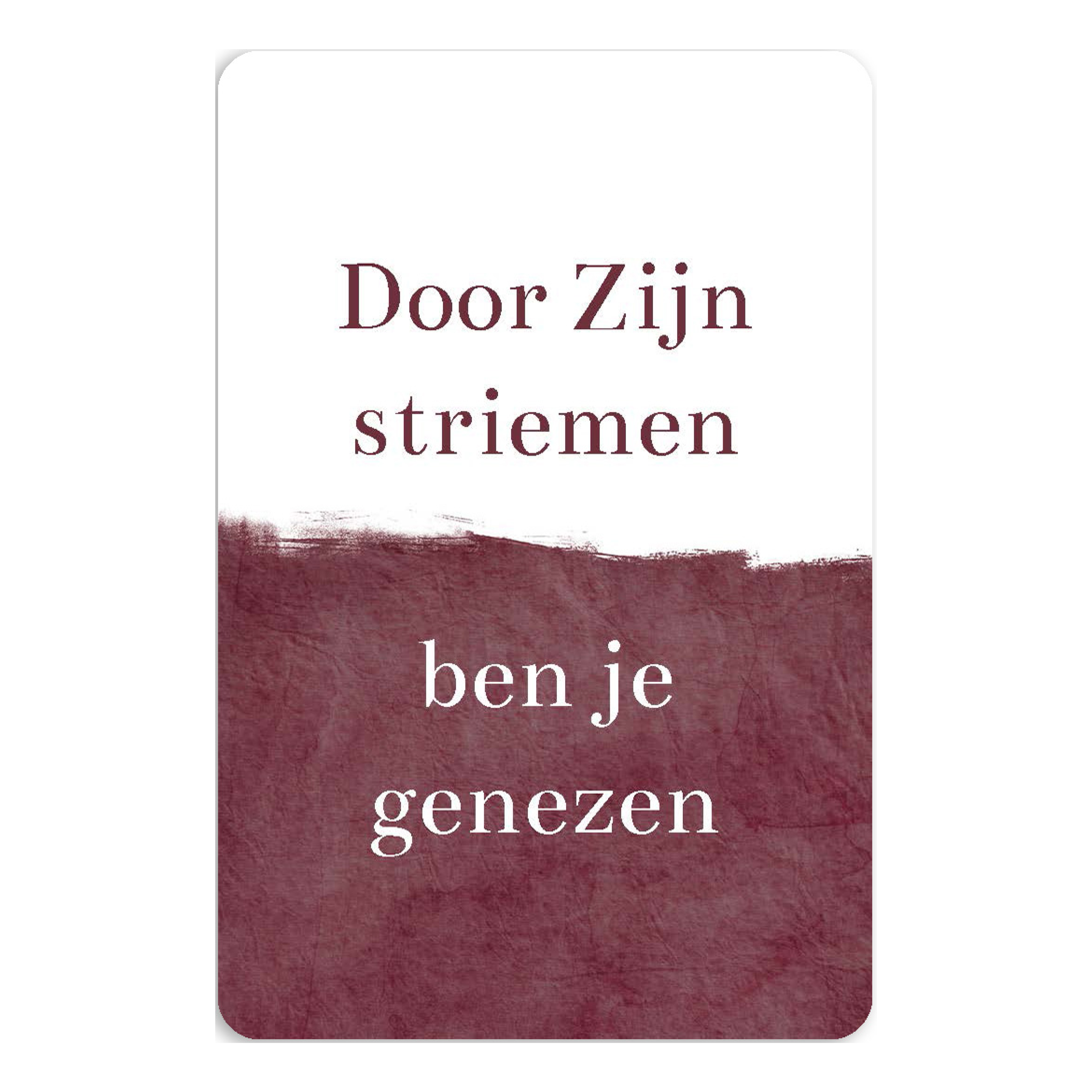 Minikaartje 'Door Zijn striemen'