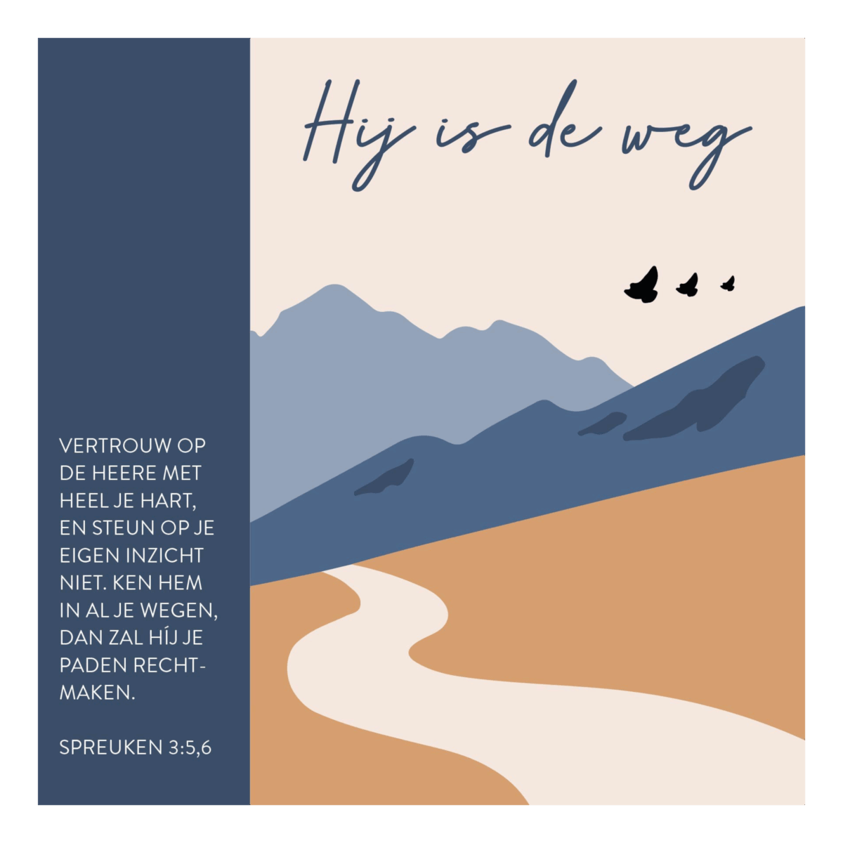 Kaart 'Hij is de weg'