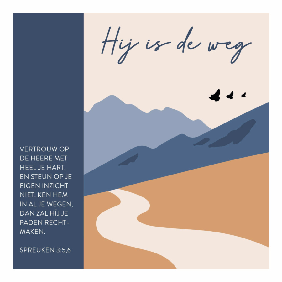 Kaart 'Hij is de weg'