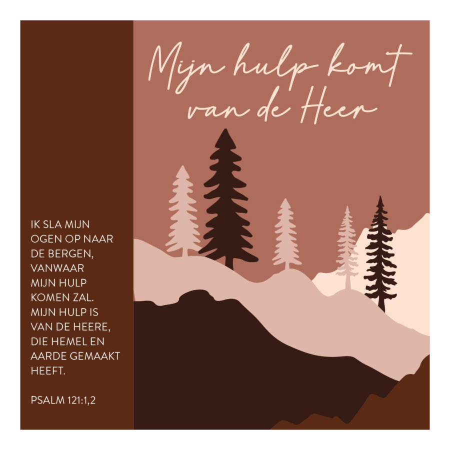 Kaart 'Mijn hulp komt van de Heer'