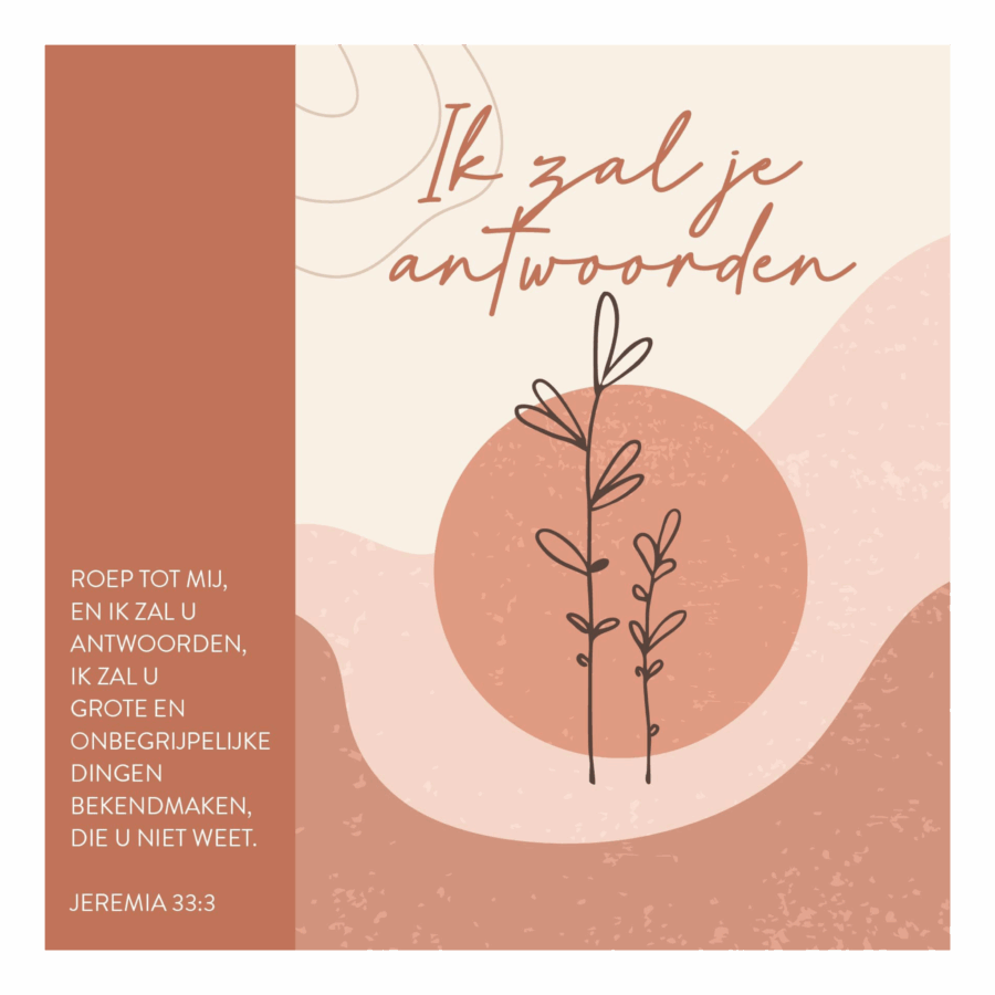 Kaart 'Ik zal je antwoorden'