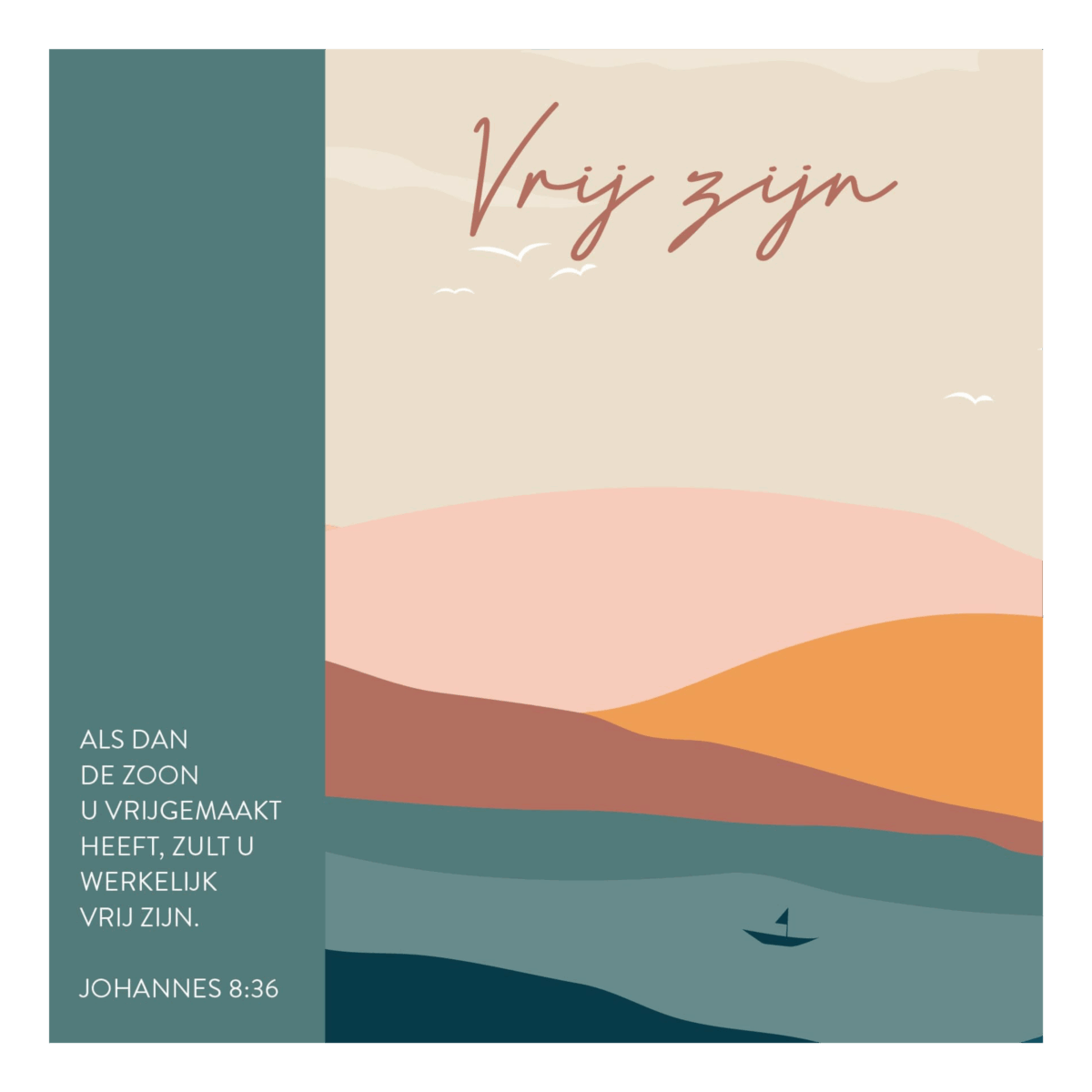 Kaart 'Vrij zijn'
