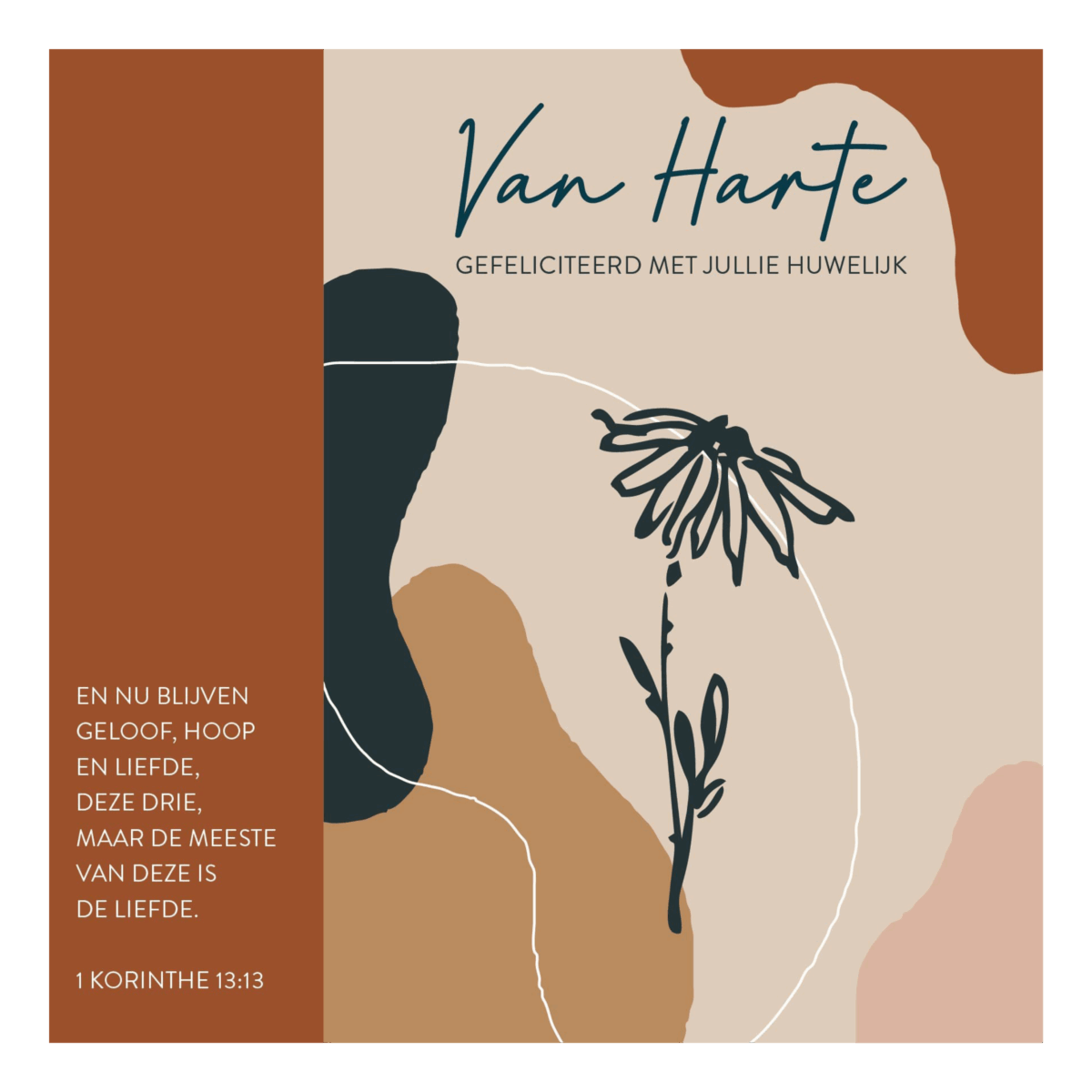 Kaart 'De meeste van deze is de liefde'