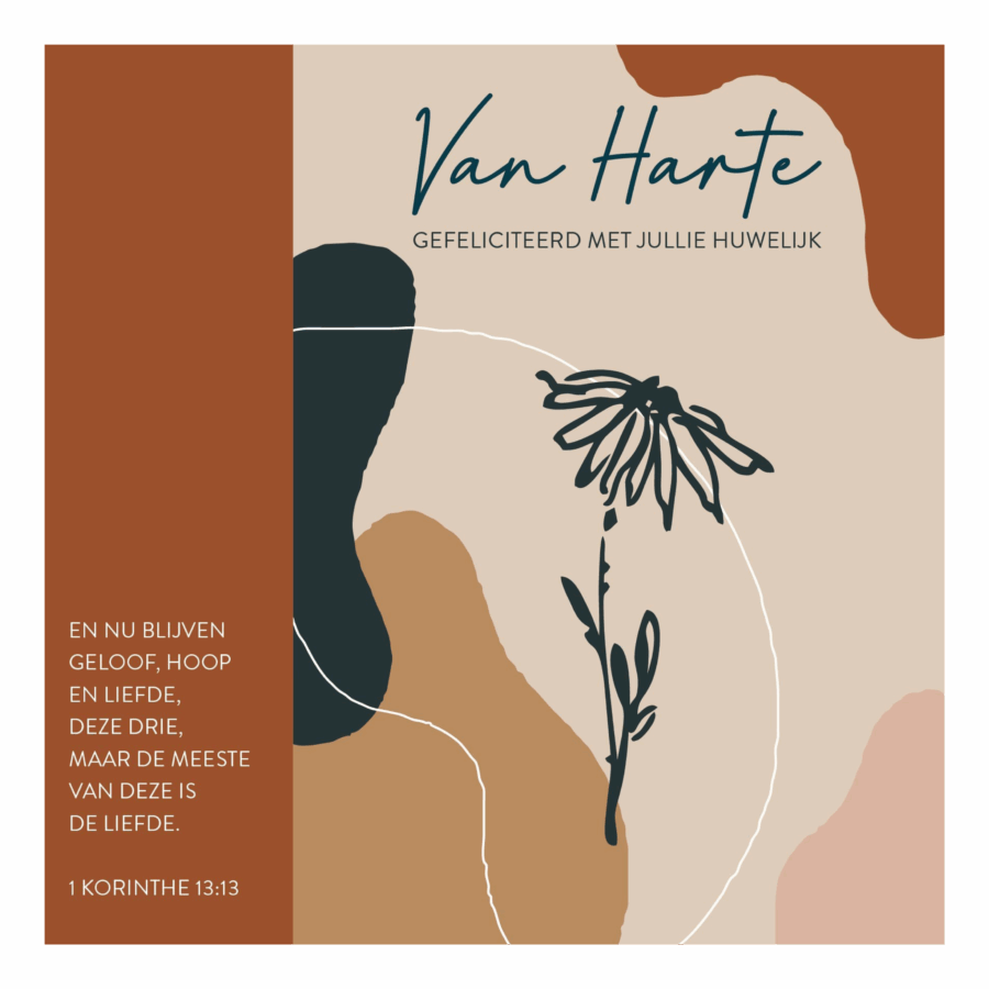 Kaart 'De meeste van deze is de liefde'