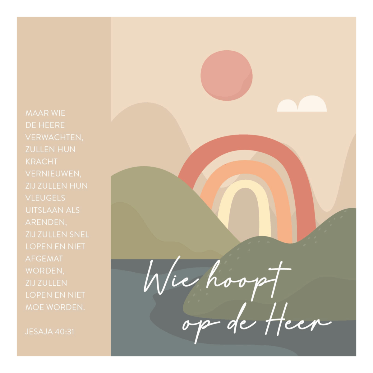 Kaart 'Wie hoopt op de Heer'