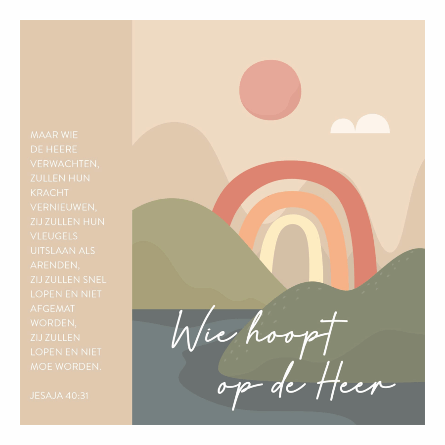 Kaart 'Wie hoopt op de Heer'