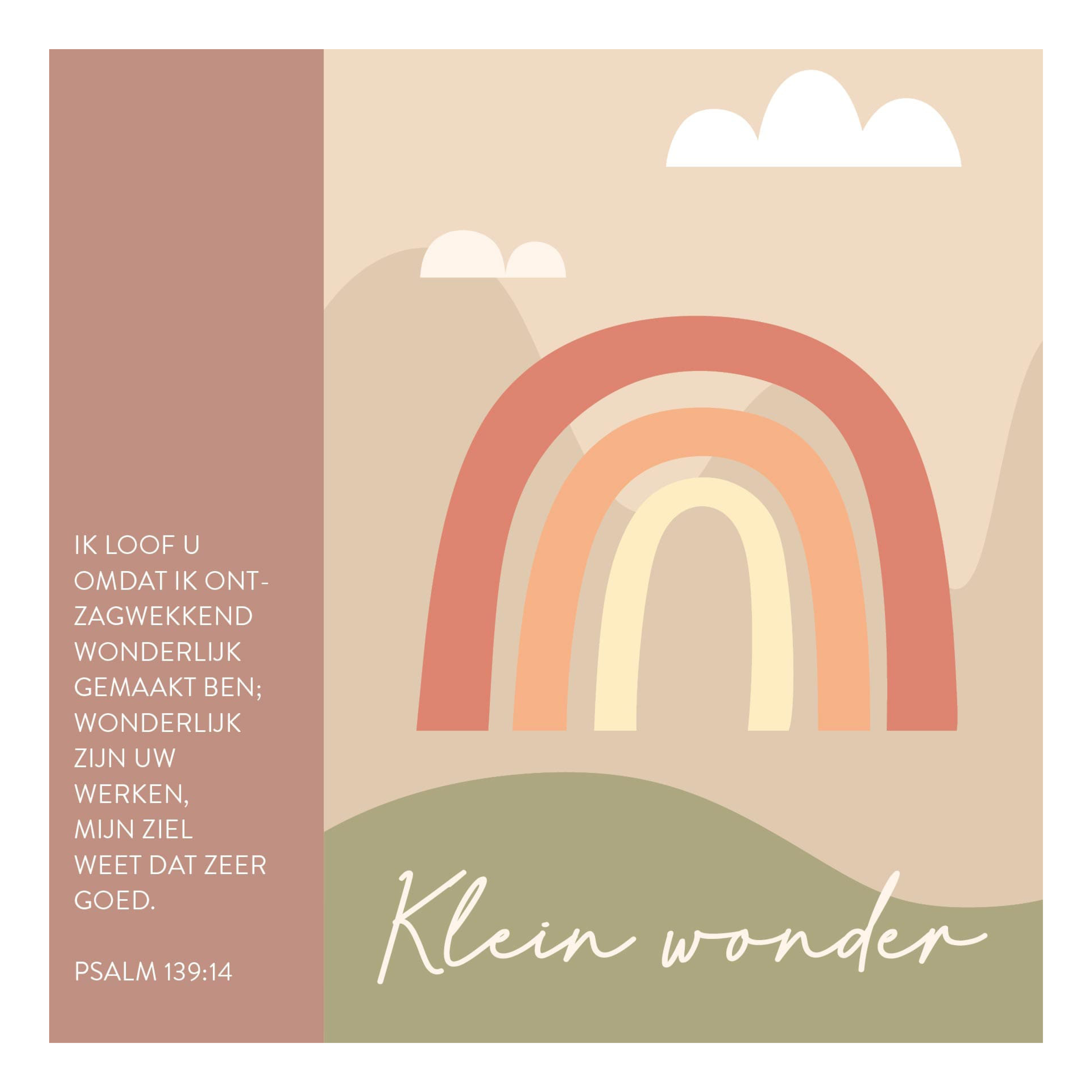 Kaart 'Klein wonder'