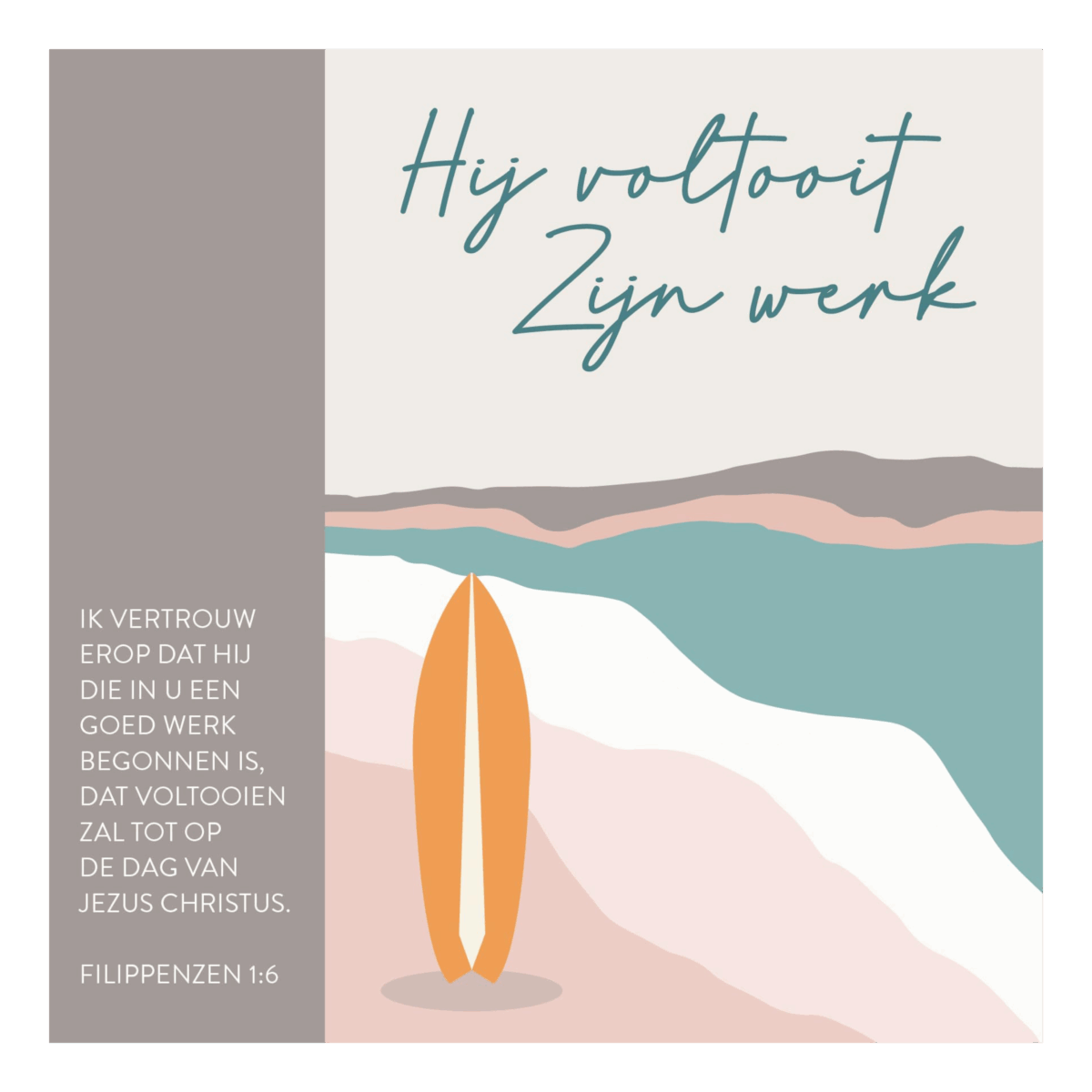 Kaart 'Hij voltooit Zijn werk'