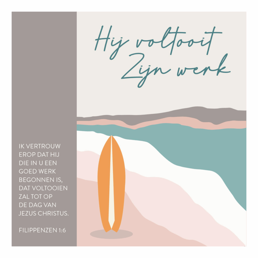 Kaart 'Hij voltooit Zijn werk'
