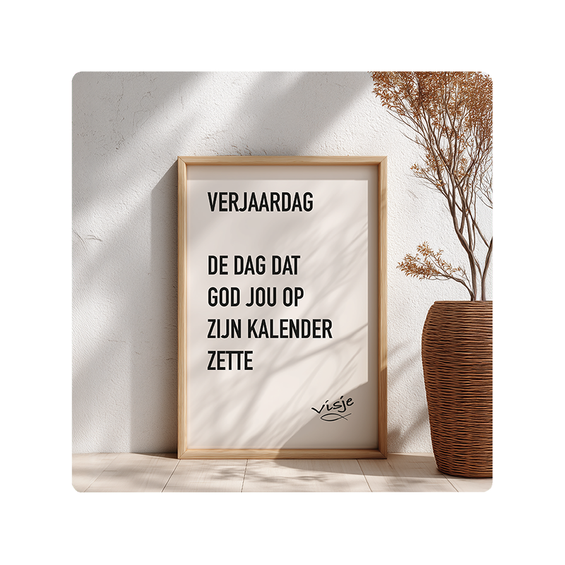 Visje bordje 'Verjaardag'