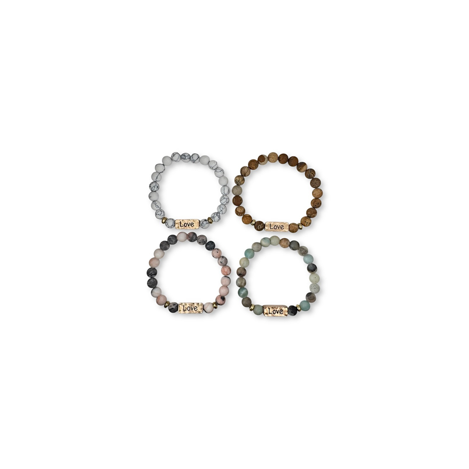 Armband natuursteen - Love