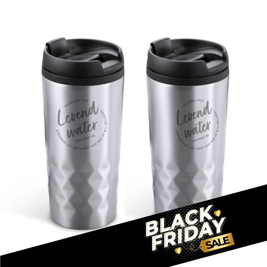 Koffiebekers set 2: zilver en zilver