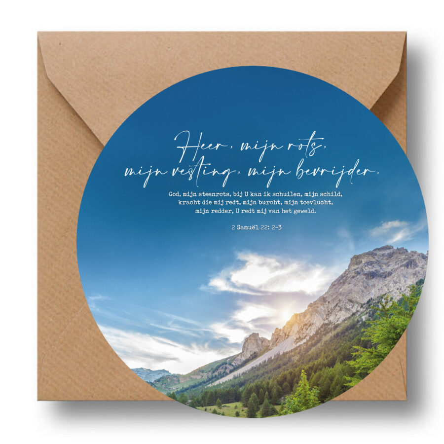 Cirkelcadeau 'Heer mijn rots - Bergen'