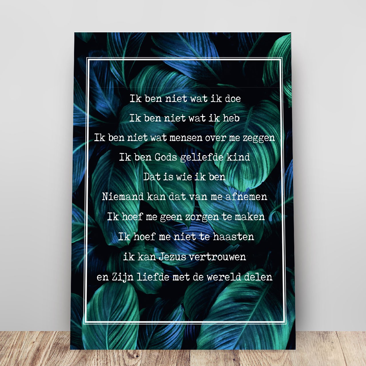 Metal Deco A3  'Credo - bladeren'